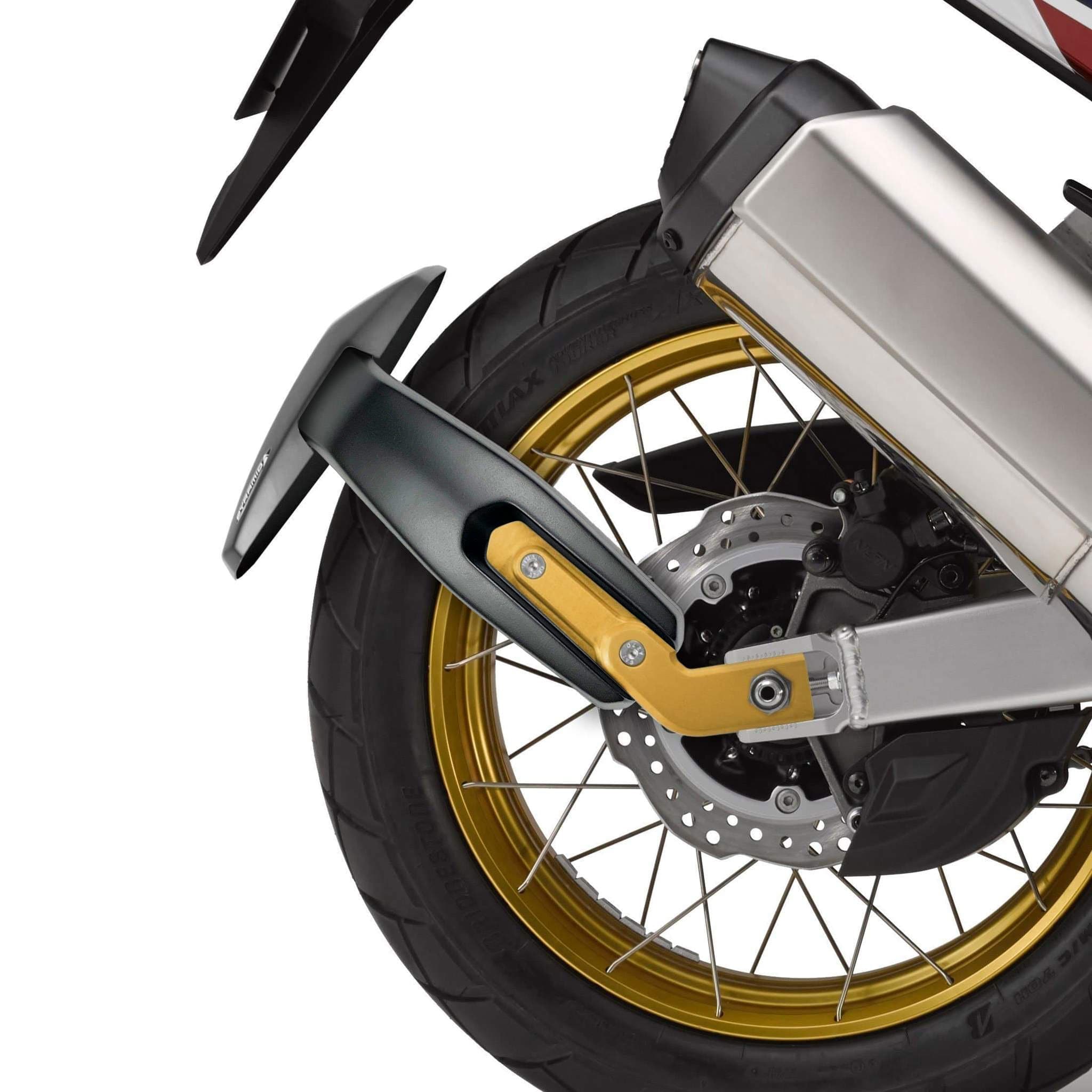 Pyramid Spray Guard | Matte Black + Gold Arm | Honda CRF 1000 L Africa Twin 2016>2019 - Shop name
