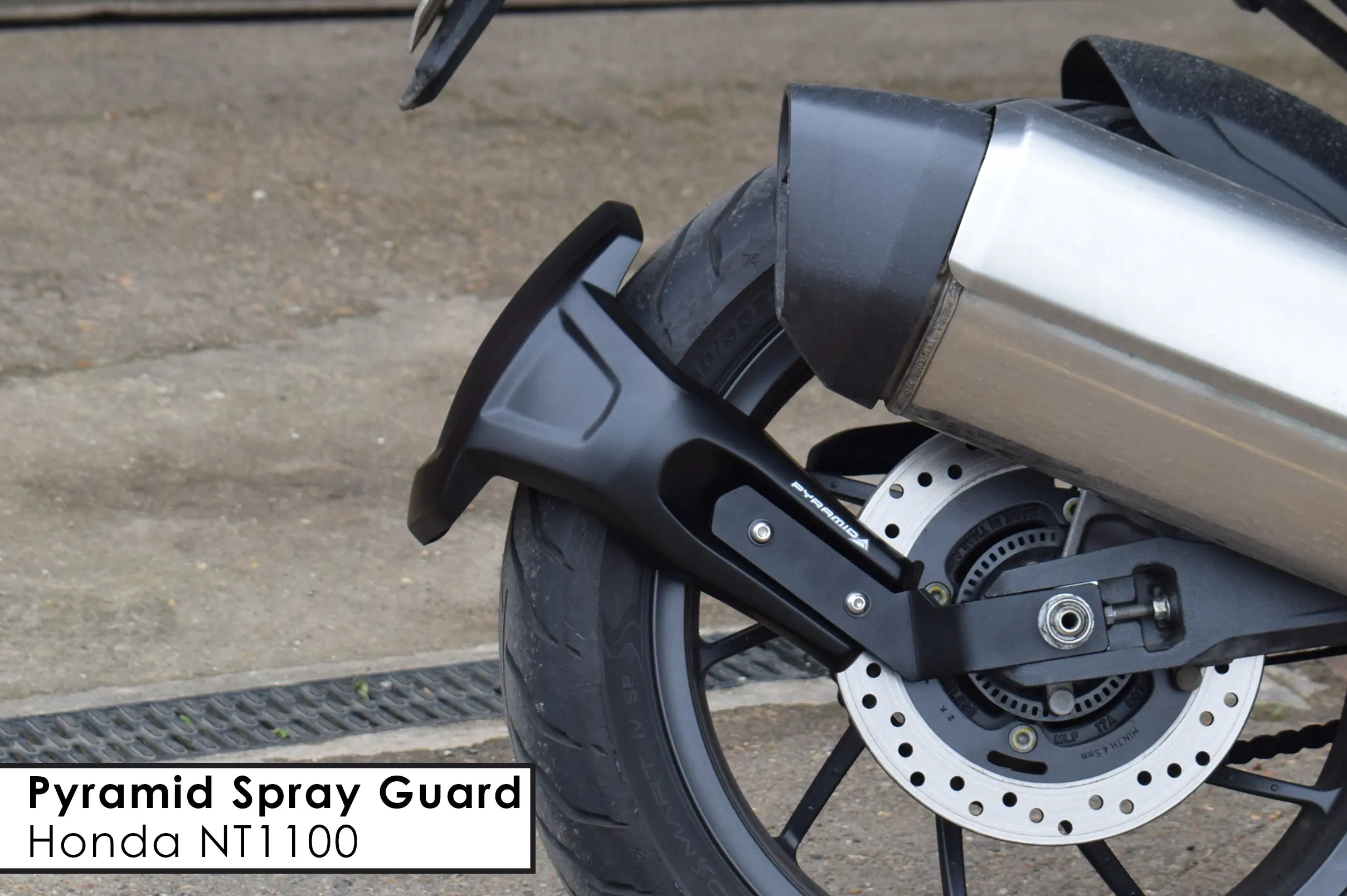 Honda-NT1100-Gets-A-Rear-Spray-Guard -  Pyramid Motorcycle Accessories