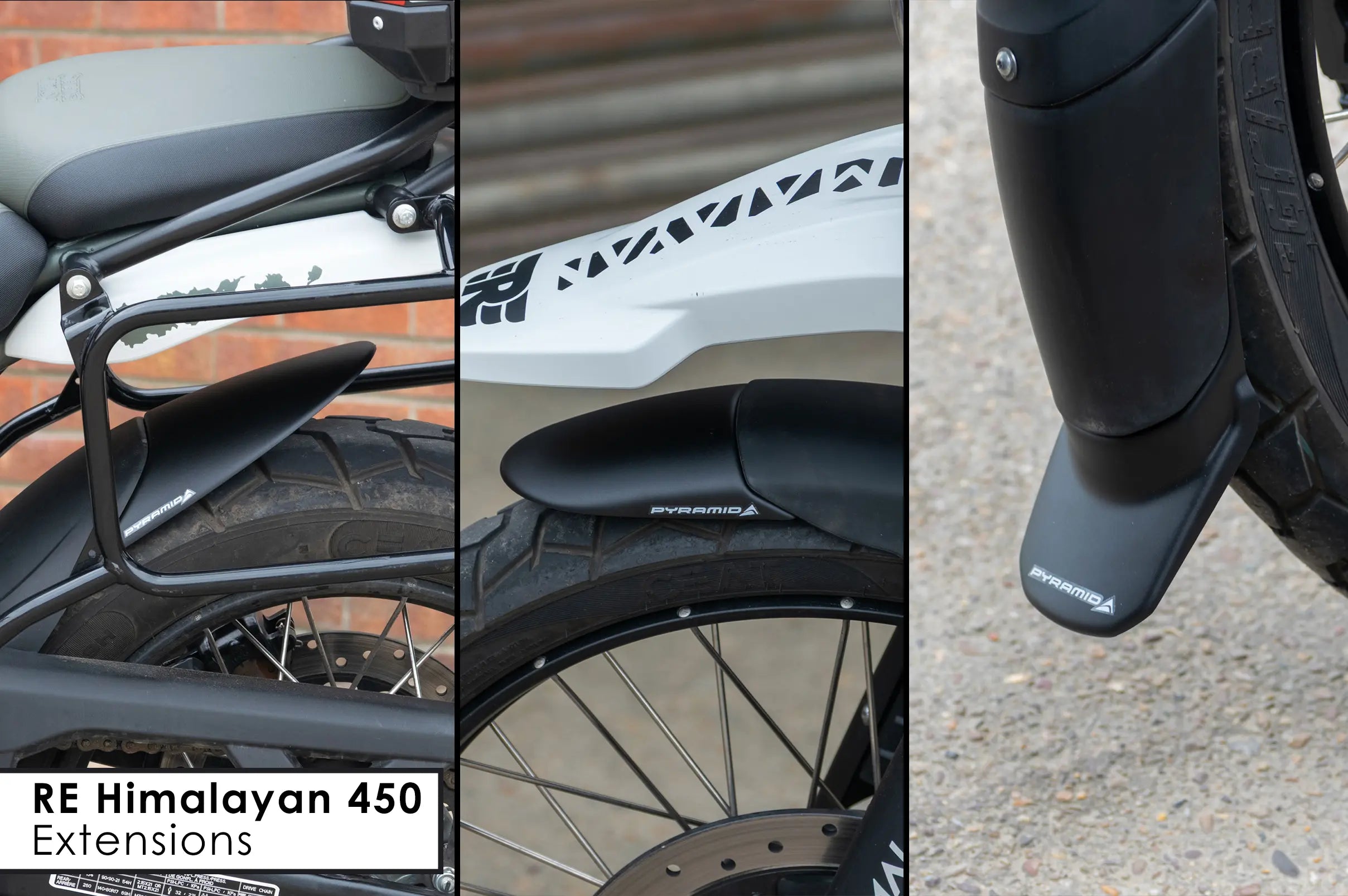 Royal-Enfield-Himalayan-450-Triple-Guard-Extensions -  Pyramid Motorcycle Accessories