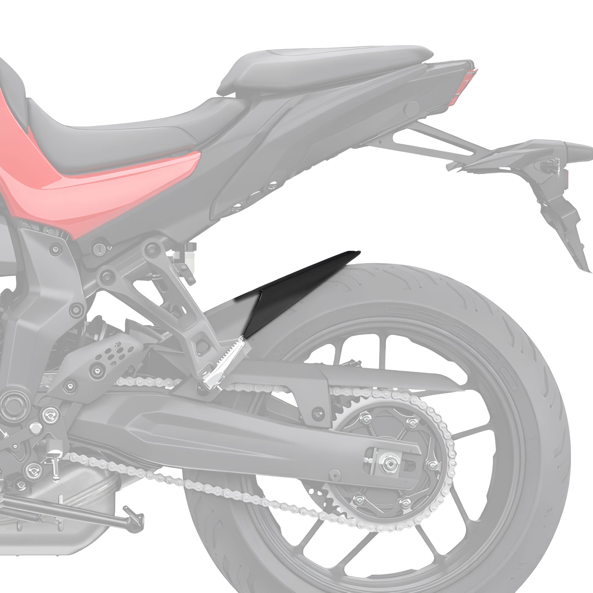 Pyramid Hugger Extension | Matte Black | Yamaha Tracer 7 (GT) 2025>Current -   Pyramid Motorcycle Accessories