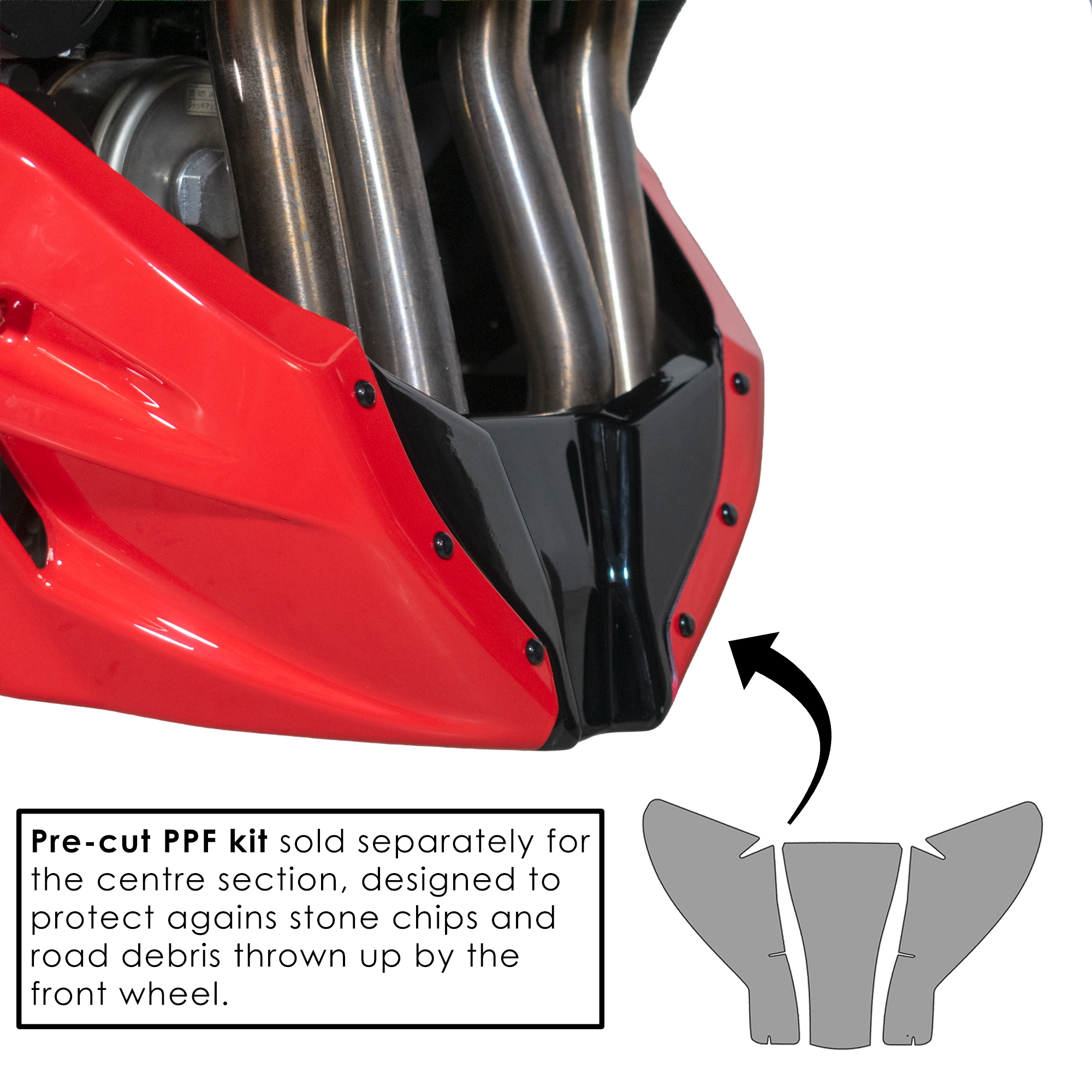 Pyramid Belly Pan | Matte Ballistic Black Metallic (SP) | Honda CB1000 Hornet inc SP 2025>Current -   Pyramid Motorcycle Accessories