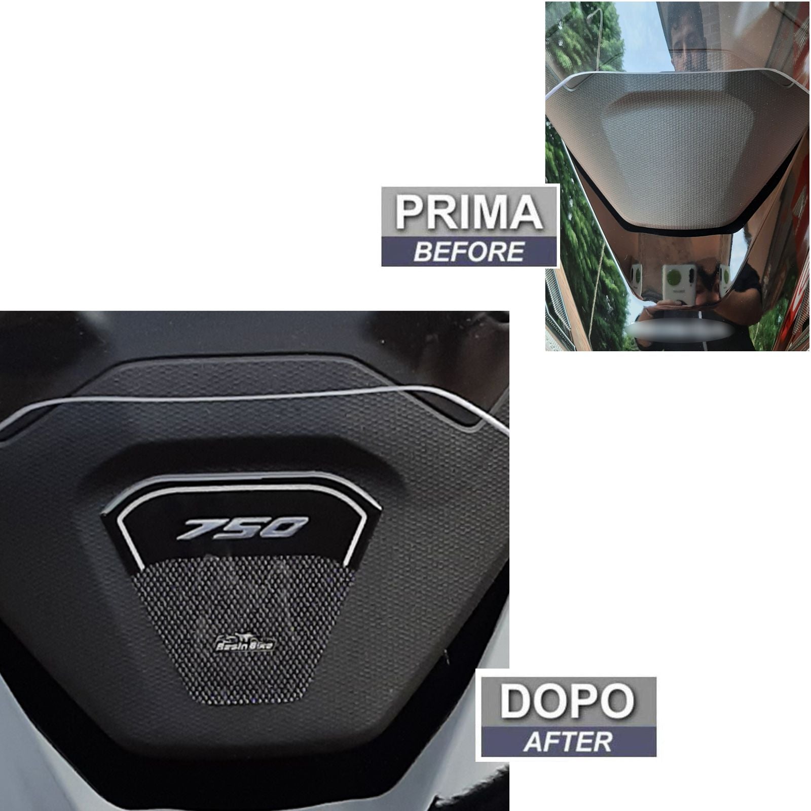 Resin Bike 3D Motorcycle Stickers - Front Fender | Honda Forza 750 2021>2024 -   Pyramid Motorcycle Accessories