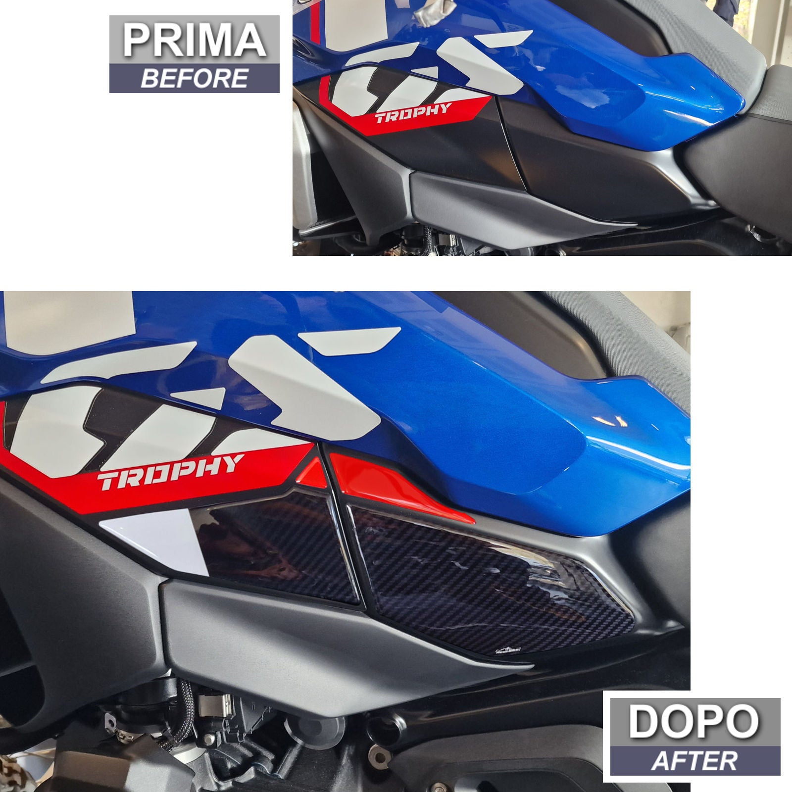 Resin Bike 3D Motorcycle Stickers - Side Frame Guard | BMW R 1300 GS 2023>2025 -   Pyramid Motorcycle Accessories
