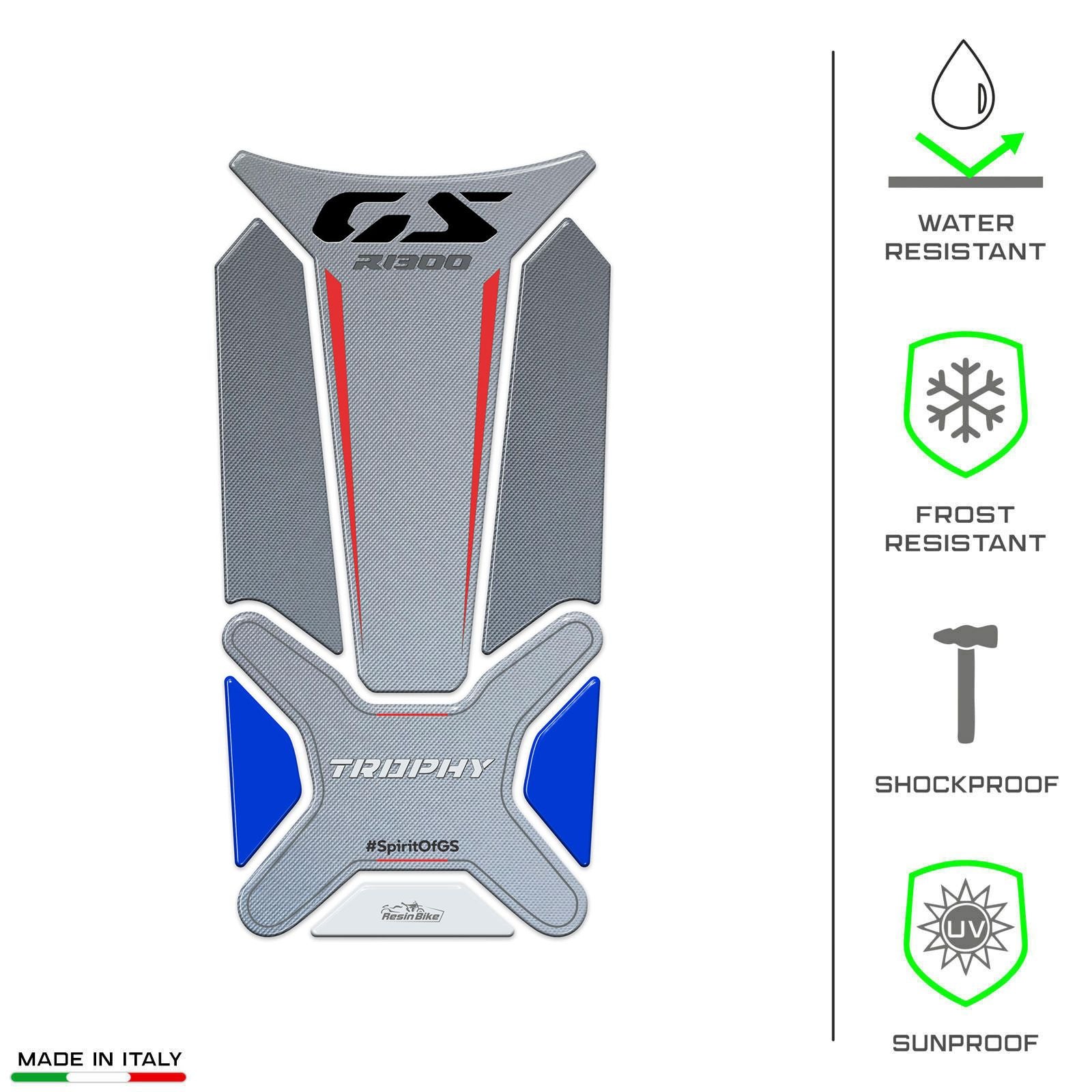 Resin Bike 3D Motorcycle Stickers - Basic Kit | BMW R 1300 GS Trophy 2023>2026 -   Pyramid Motorcycle Accessories