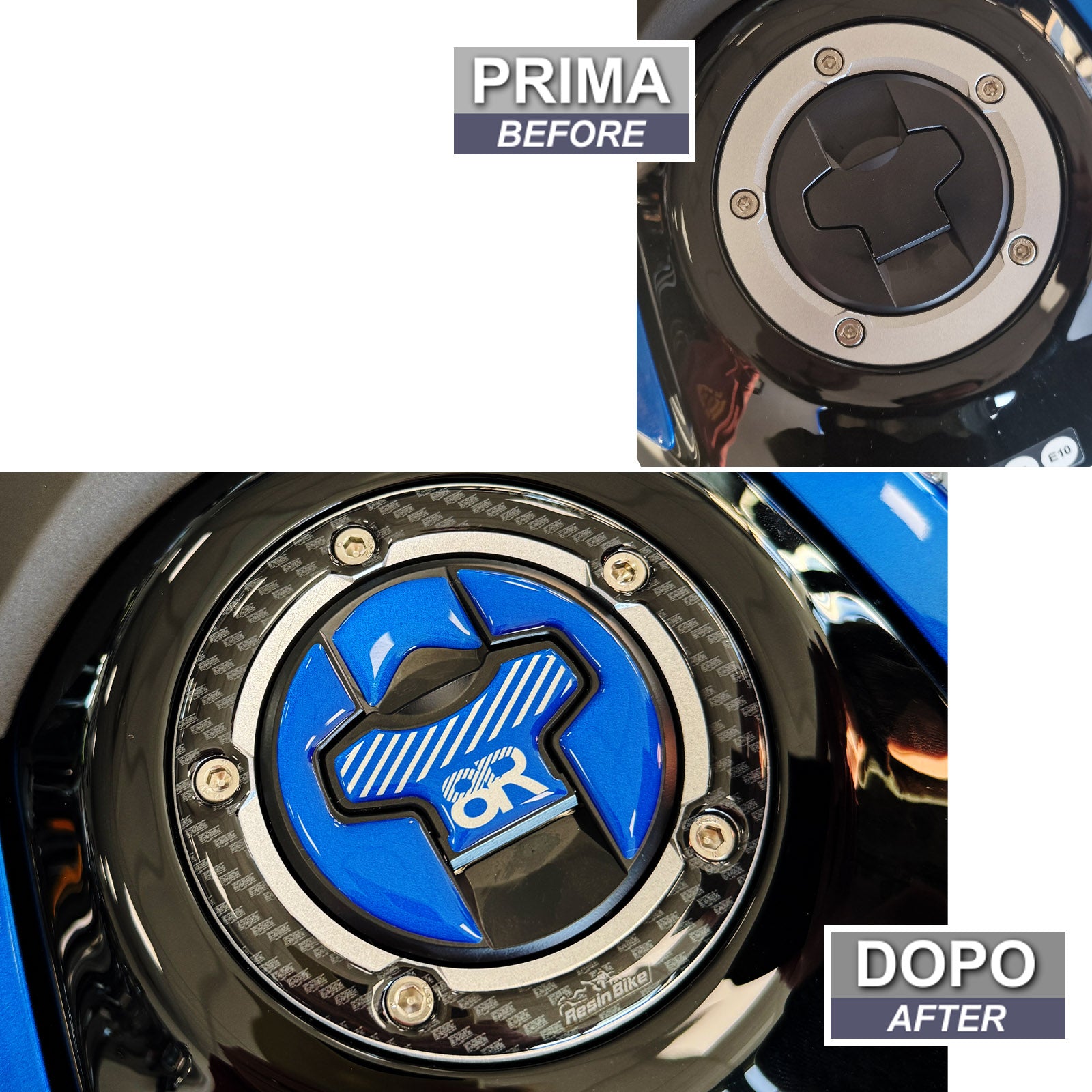 Resin Bike 3D Motorcycle Stickers - Fuel Cap | Suzuki GSX-8R 2024>2026 -   Pyramid Motorcycle Accessories