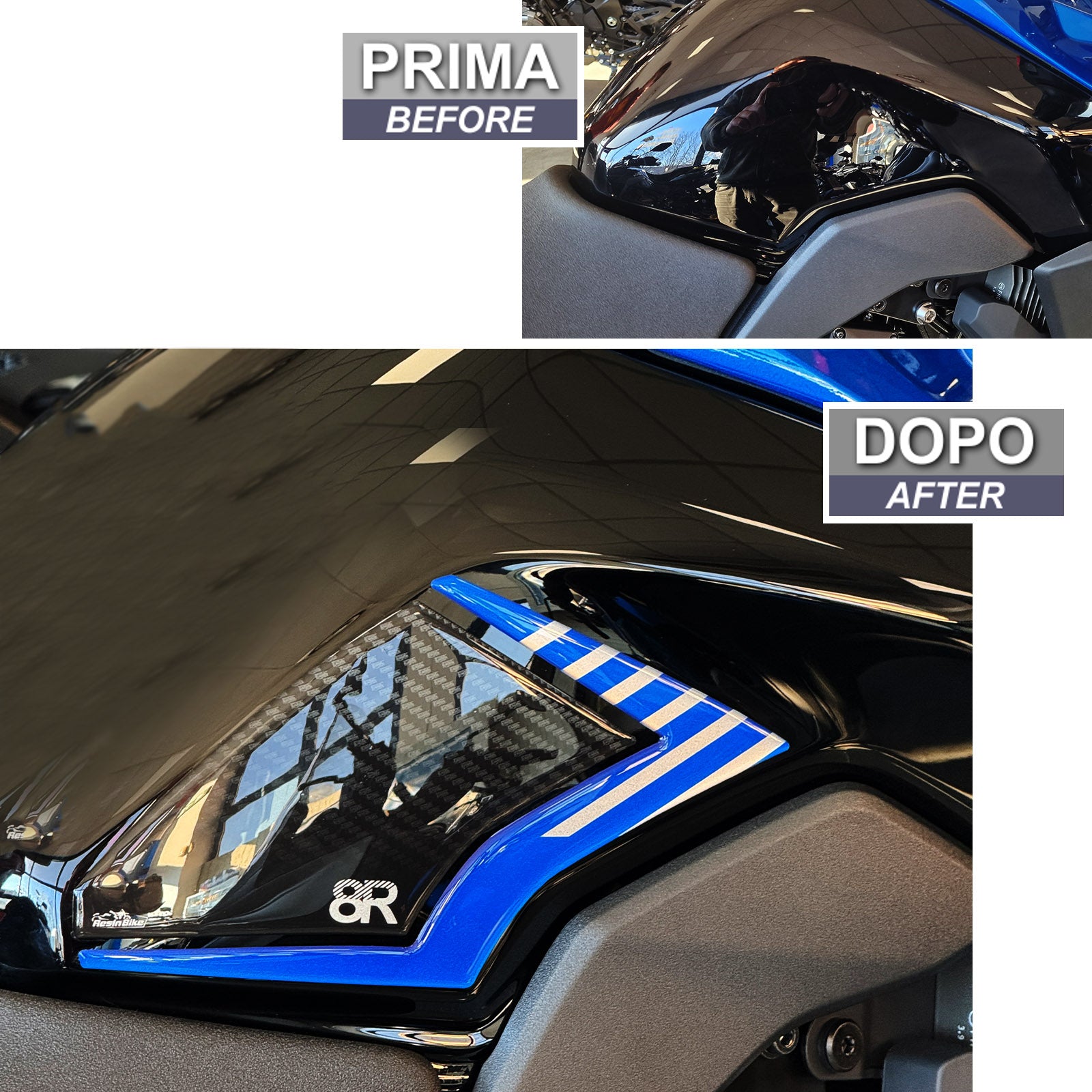Resin Bike 3D Motorcycle Stickers - Tank Sides | Suzuki GSX-8R 2024>2025 -   Pyramid Motorcycle Accessories