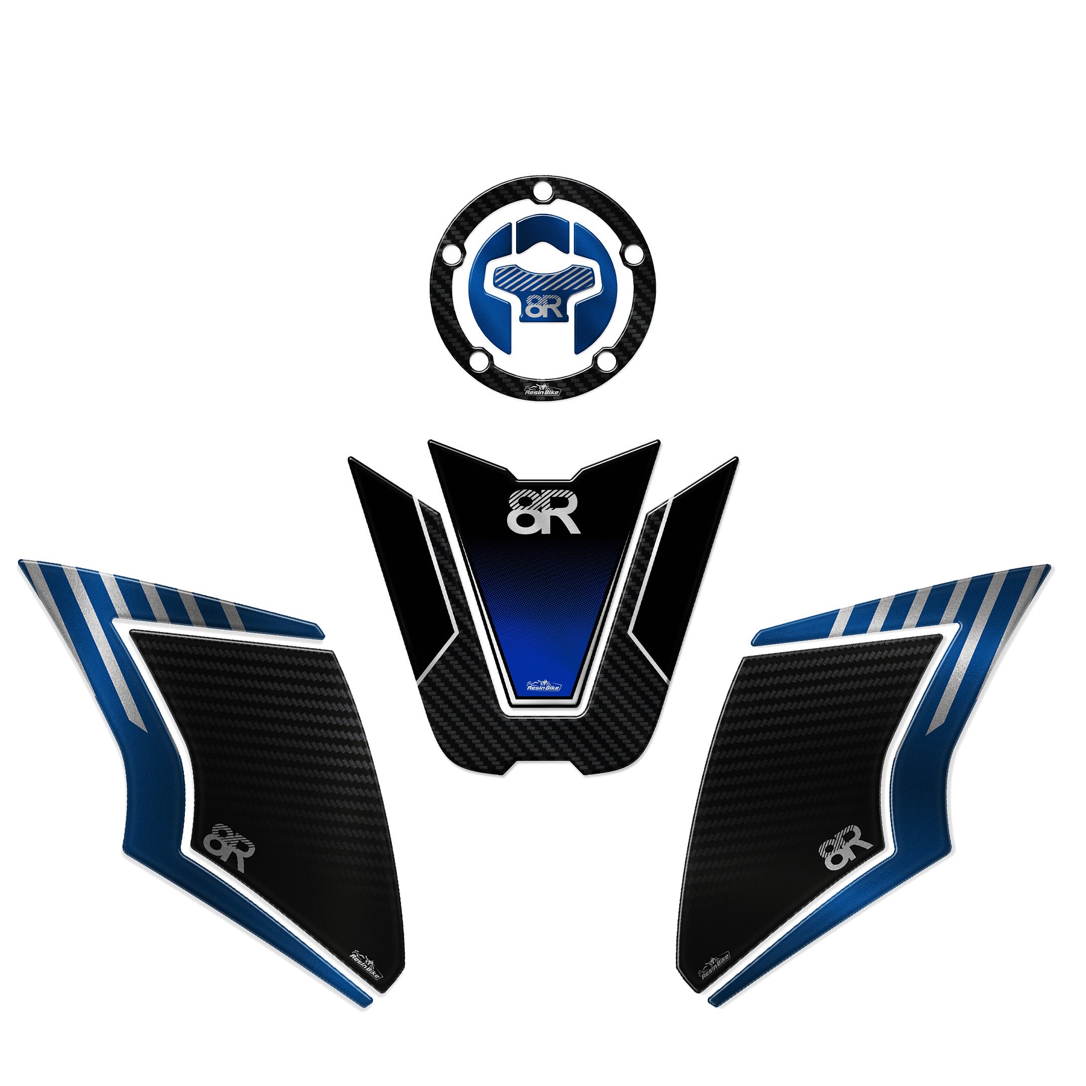 Resin Bike 3D Motorcycle Stickers - Basic Kit | Suzuki GSX-8R 2024>2026 Blue -   Pyramid Motorcycle Accessories