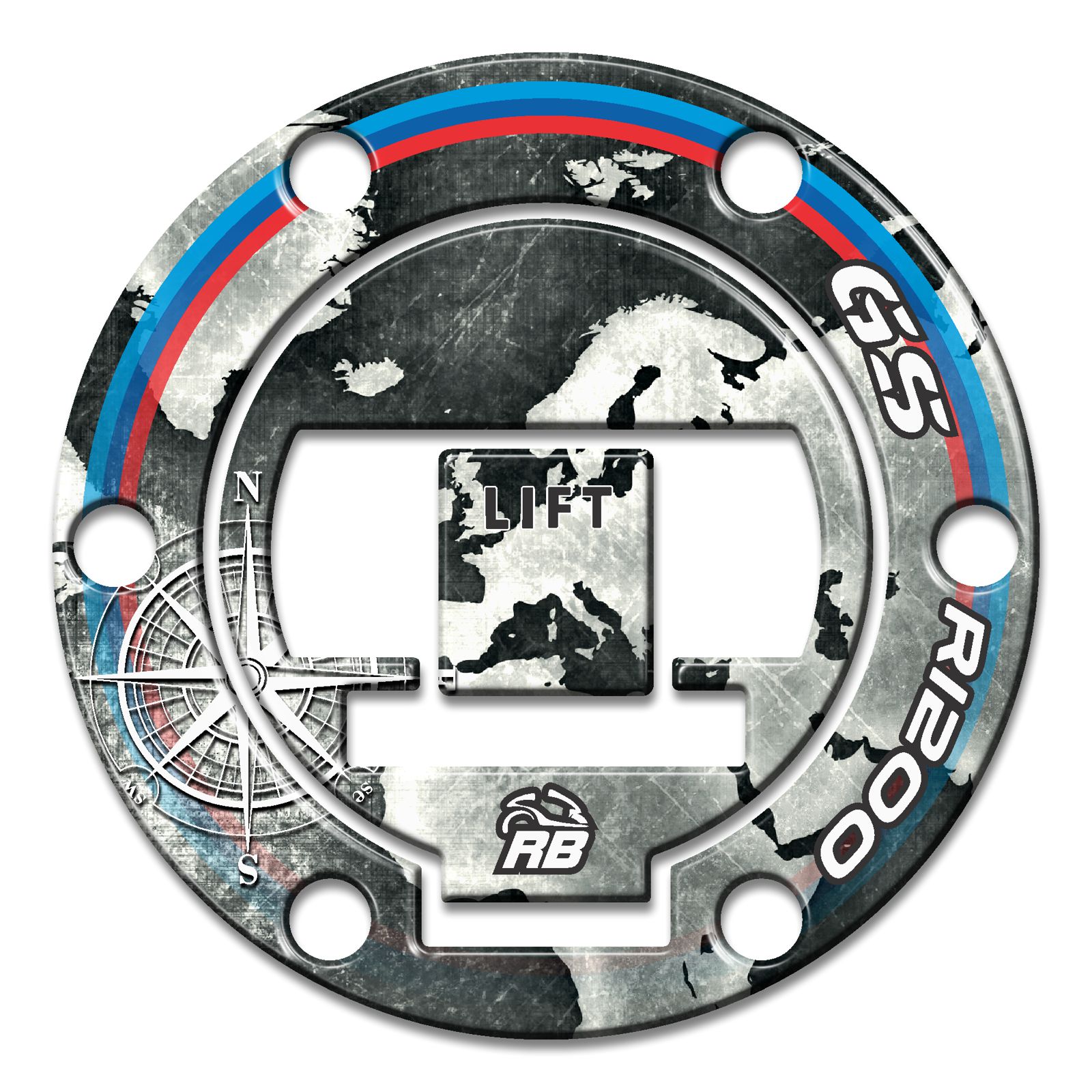Resin Bike 3D Motorcycle Stickers - Fuel Cap | BMW R 1200 GS 2013>2016 -   Pyramid Motorcycle Accessories