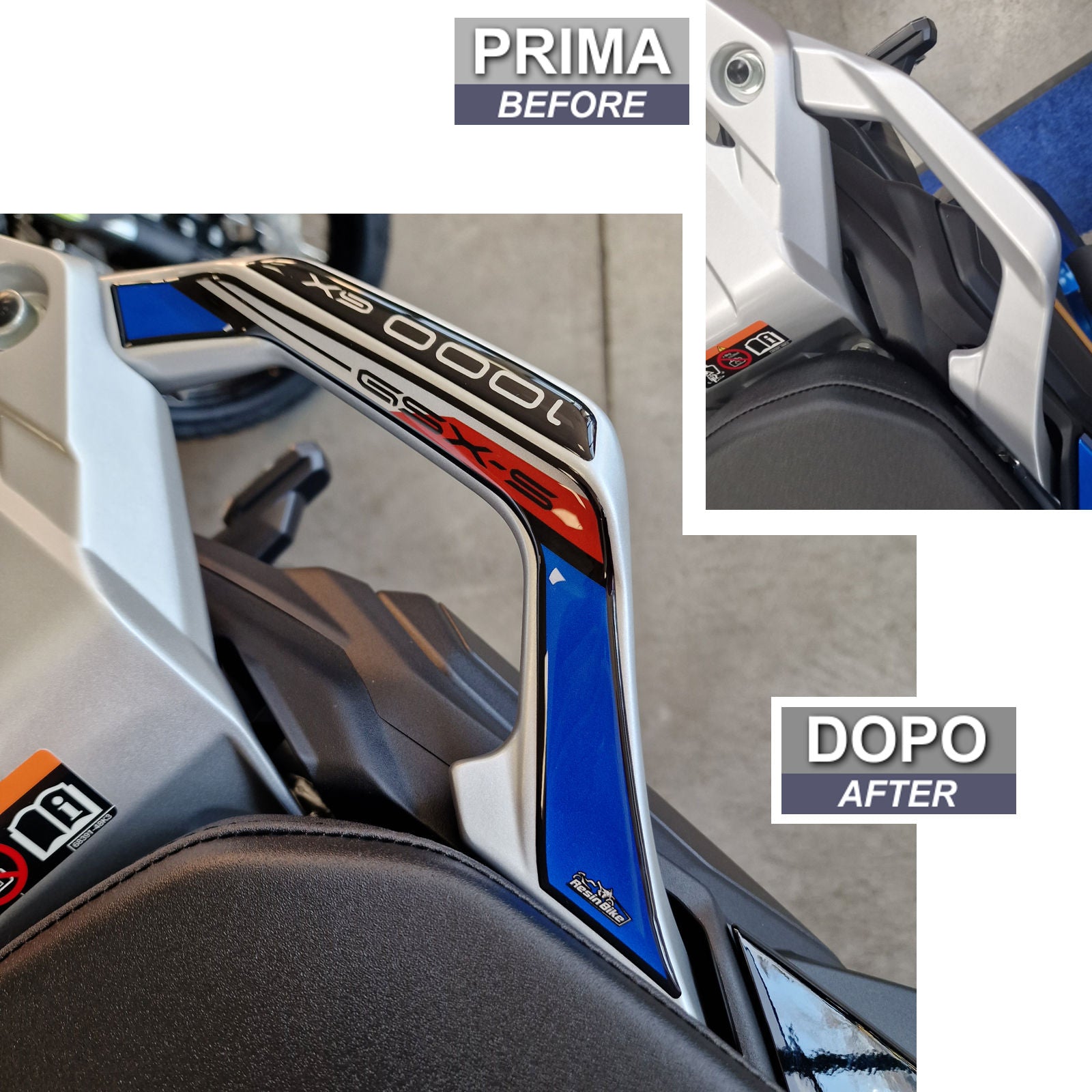 Resin Bike 3D Motorcycle Stickers - Passenger Handles | Suzuki GSX-S1000 GX 2024>2025 RB-1000699100004 -   Pyramid Motorcycle Accessories