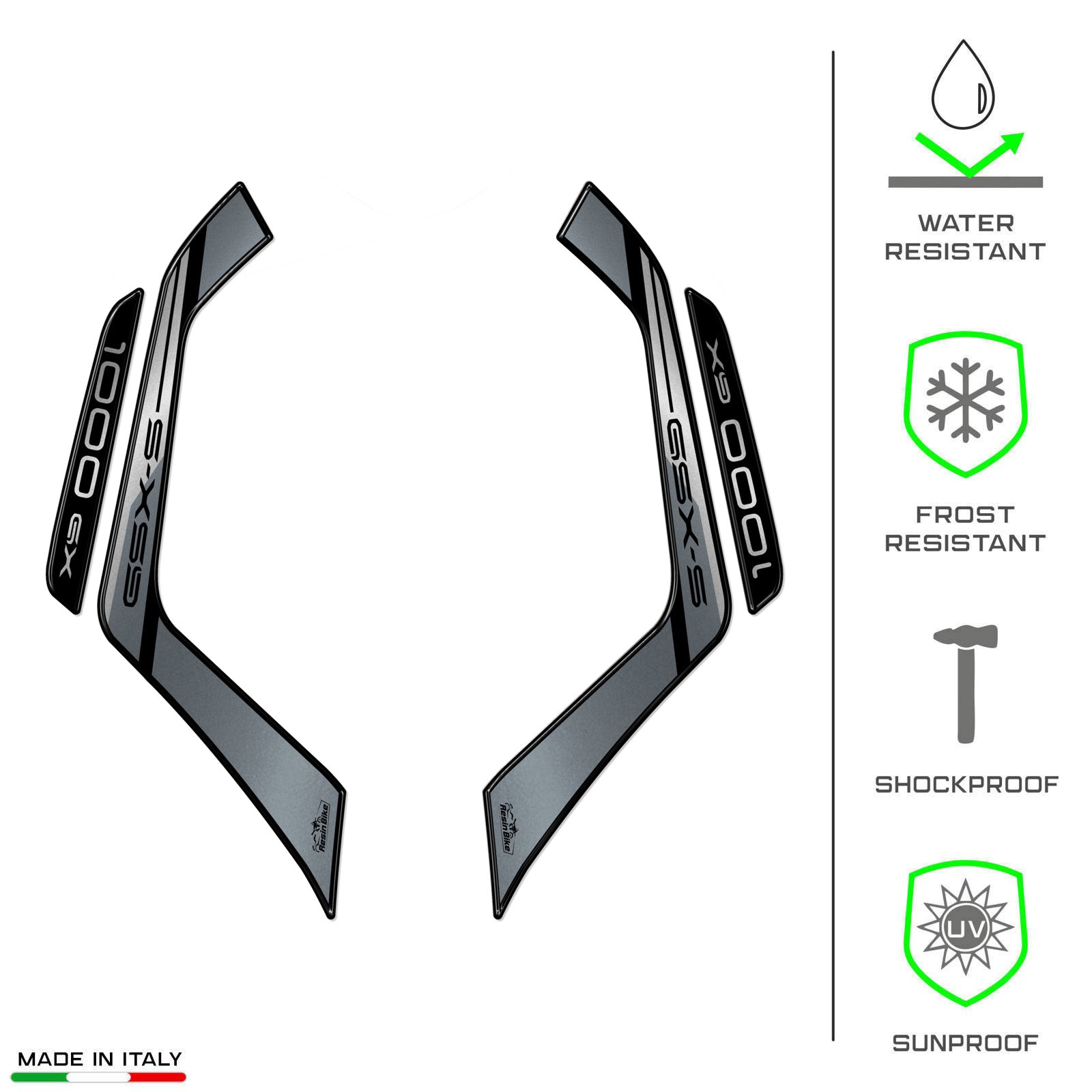 Resin Bike 3D Motorcycle Stickers - Passenger Handles | Suzuki GSX-S1000 GX 2024>2025 RB-1000699200001 -   Pyramid Motorcycle Accessories