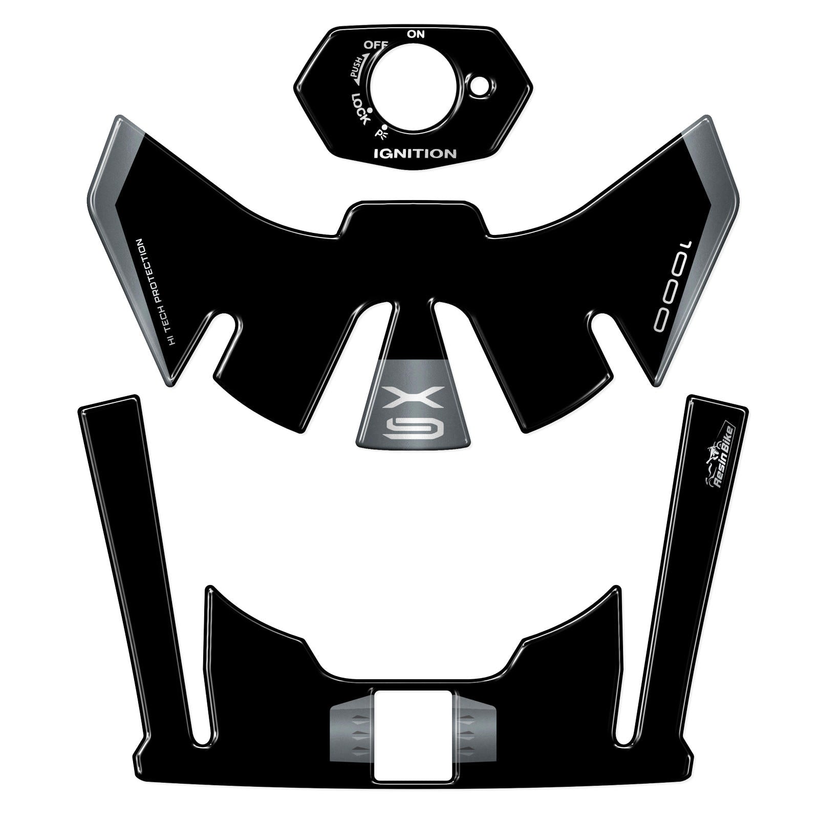 Resin Bike 3D Motorcycle Stickers - Key Area | Suzuki GSX-S1000 GX 2024>2026 -   Pyramid Motorcycle Accessories