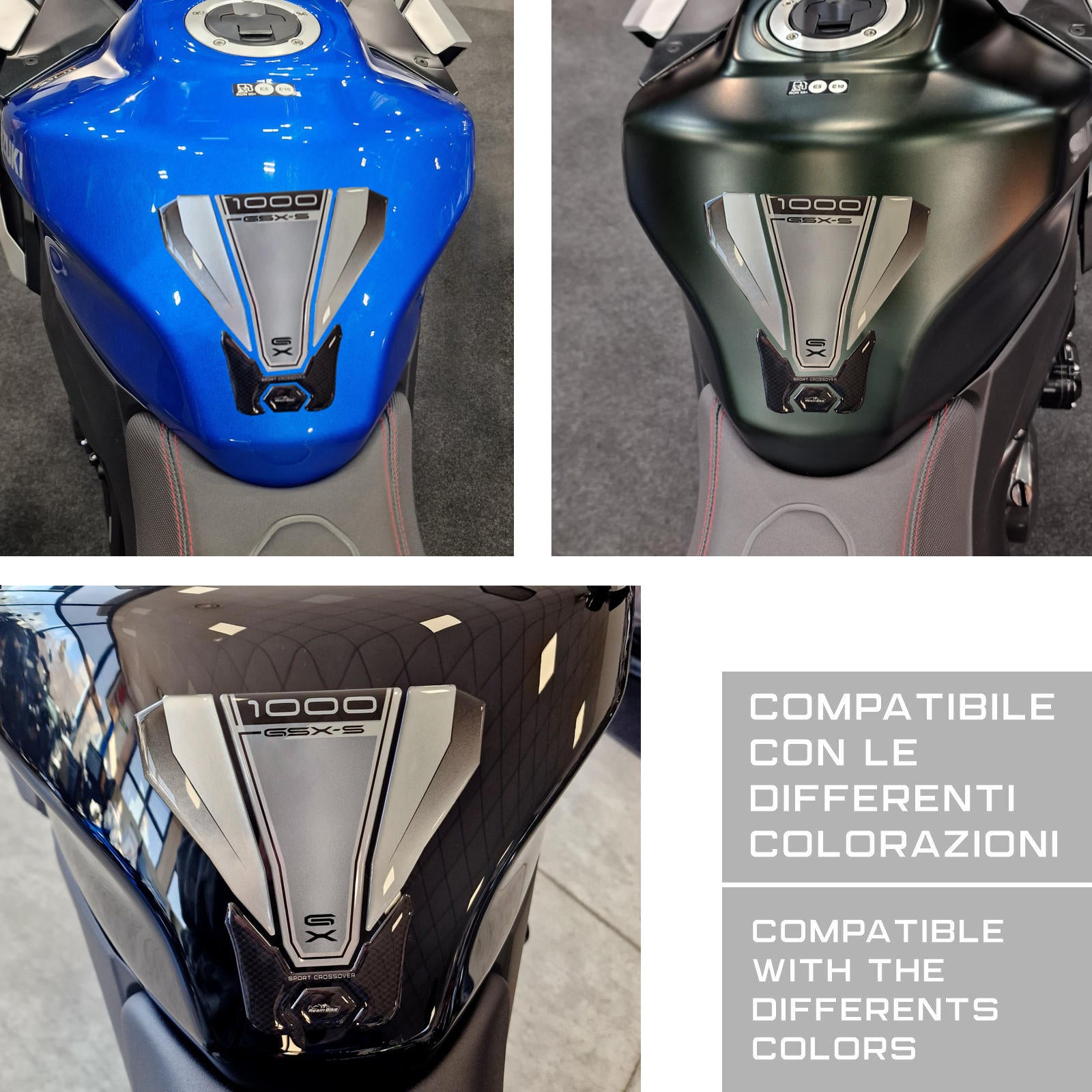 Resin Bike 3D Motorcycle Stickers - Tank Pad | Suzuki GSX-S1000 GX 2024>2026 -   Pyramid Motorcycle Accessories