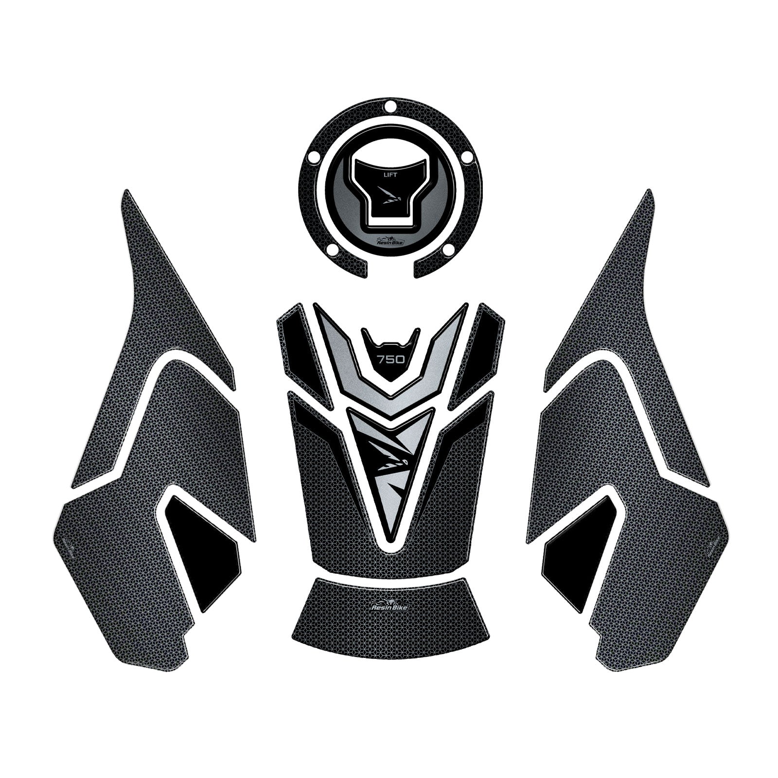 Resin Bike 3D Motorcycle Stickers - Basic Kit | Honda CB750 Hornet 2023>2025 RB-1000700100009 -   Pyramid Motorcycle Accessories