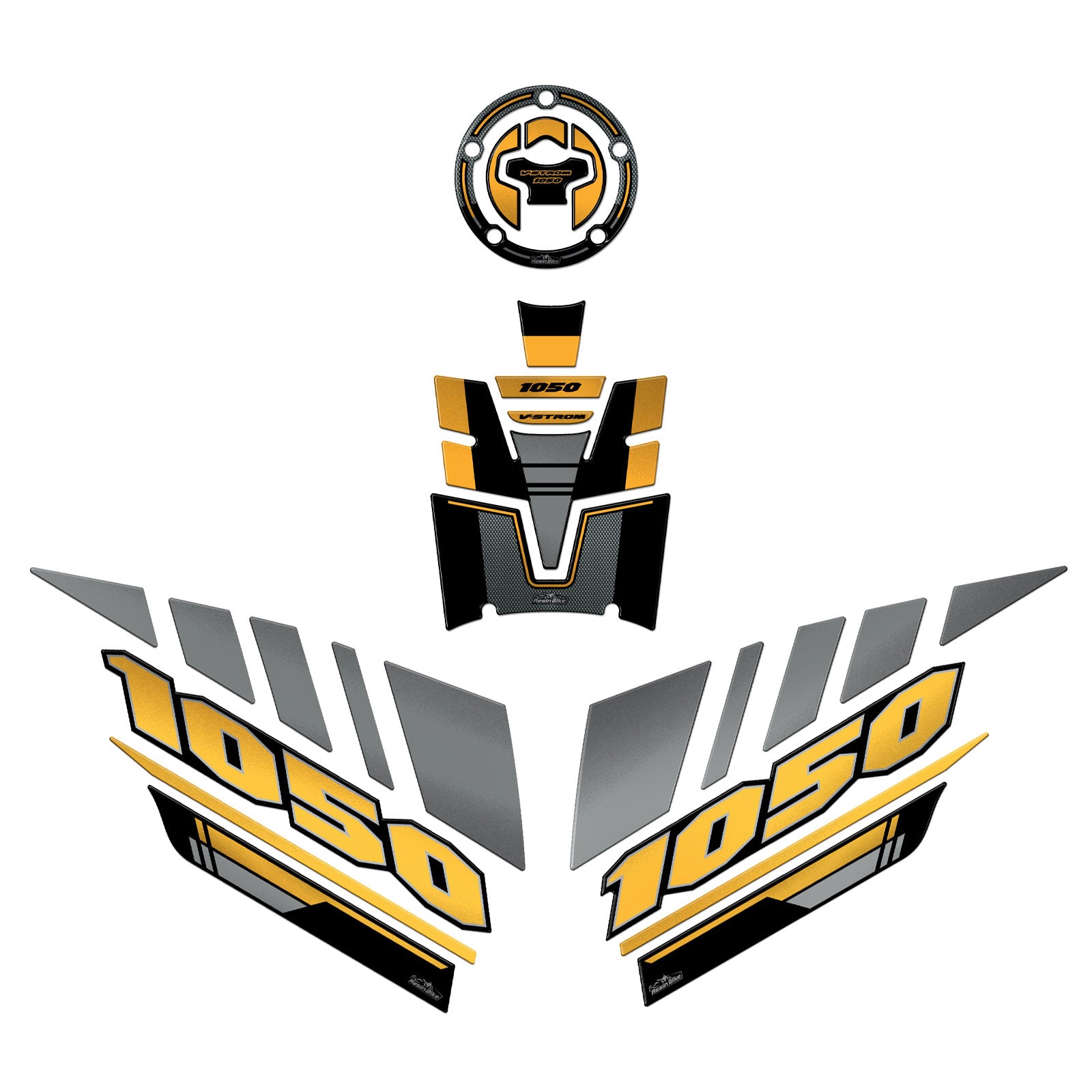 Resin Bike 3D Motorcycle Stickers - Basic Kit | Suzuki V-Strom 1050 / 1050XT 2020>2023 RB-1000701200005 -   Pyramid Motorcycle Accessories
