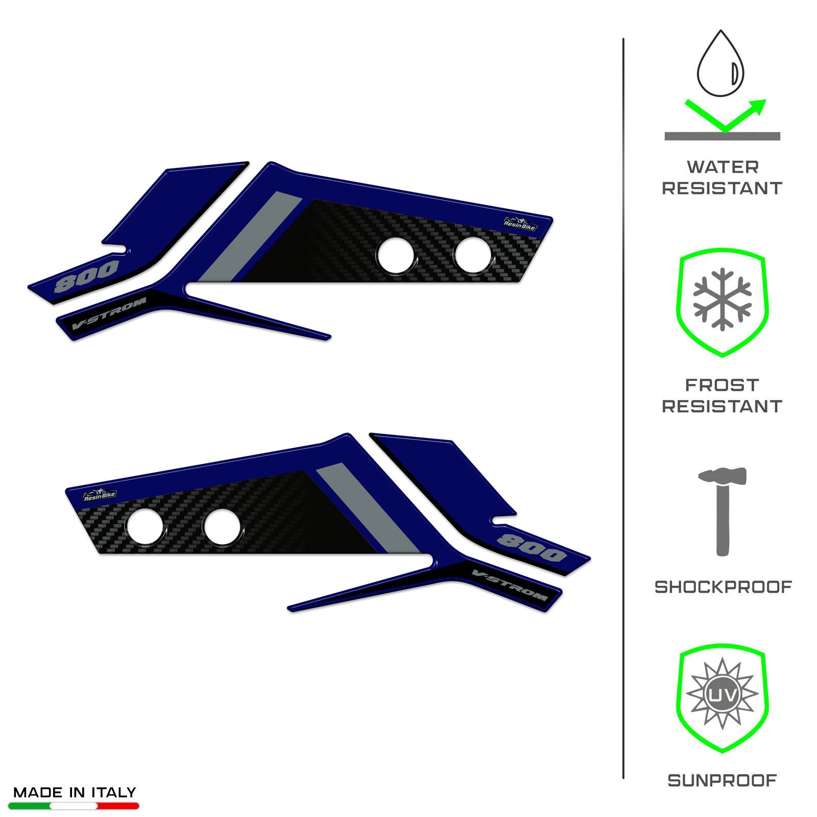 Resin Bike 3D Motorcycle Stickers - Handguards | Suzuki V-Strom 800DE 2023>2024 RB-1000702300001 -   Pyramid Motorcycle Accessories