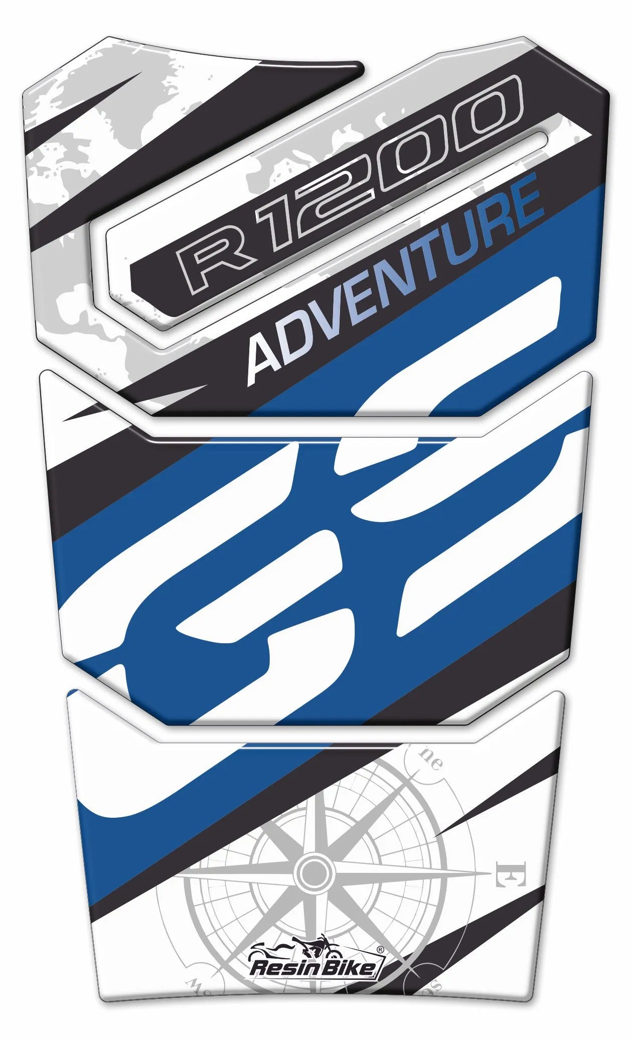 Resin Bike 3D Motorcycle Stickers - Tank Pad | BMW R 1200 GS Adventure 2017>2018 -   Pyramid Motorcycle Accessories