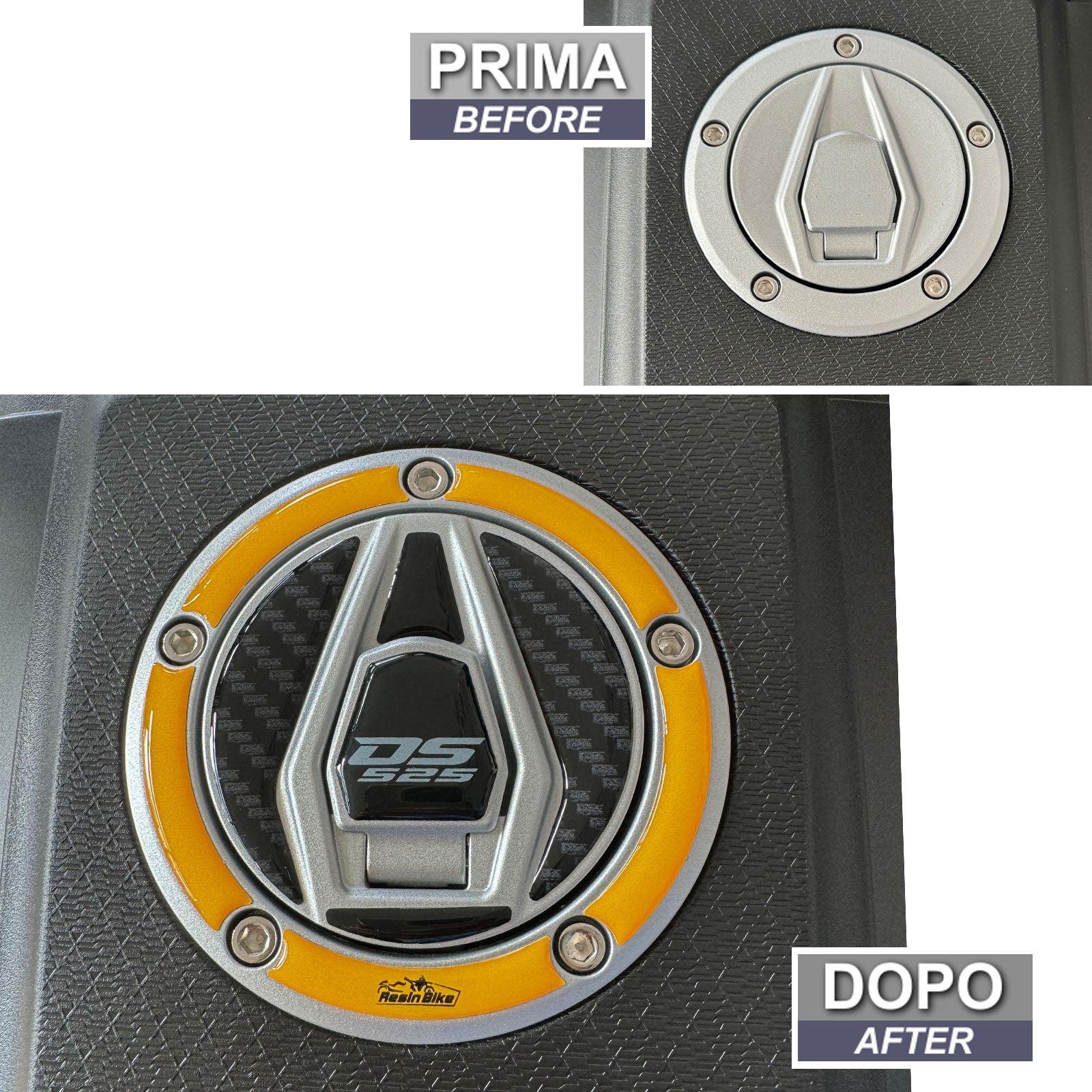 Resin Bike 3D Motorcycle Stickers - Fuel Cap | Voge DS525X 2023>2025 RB-1000704500003 -   Pyramid Motorcycle Accessories