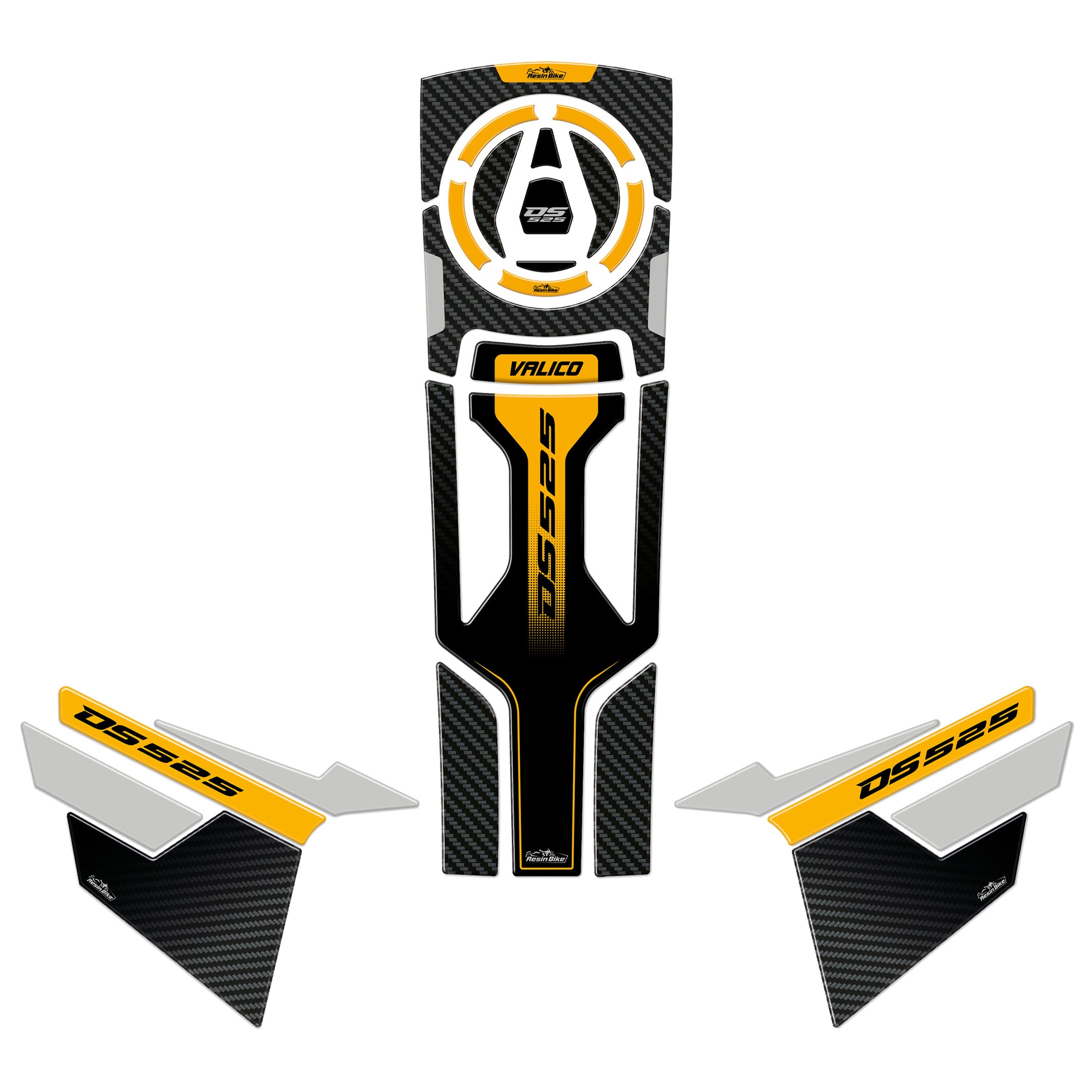 Resin Bike 3D Motorcycle Stickers - Basic Kit | Voge DS525X 2023>2025 RB-1000705000007 -   Pyramid Motorcycle Accessories