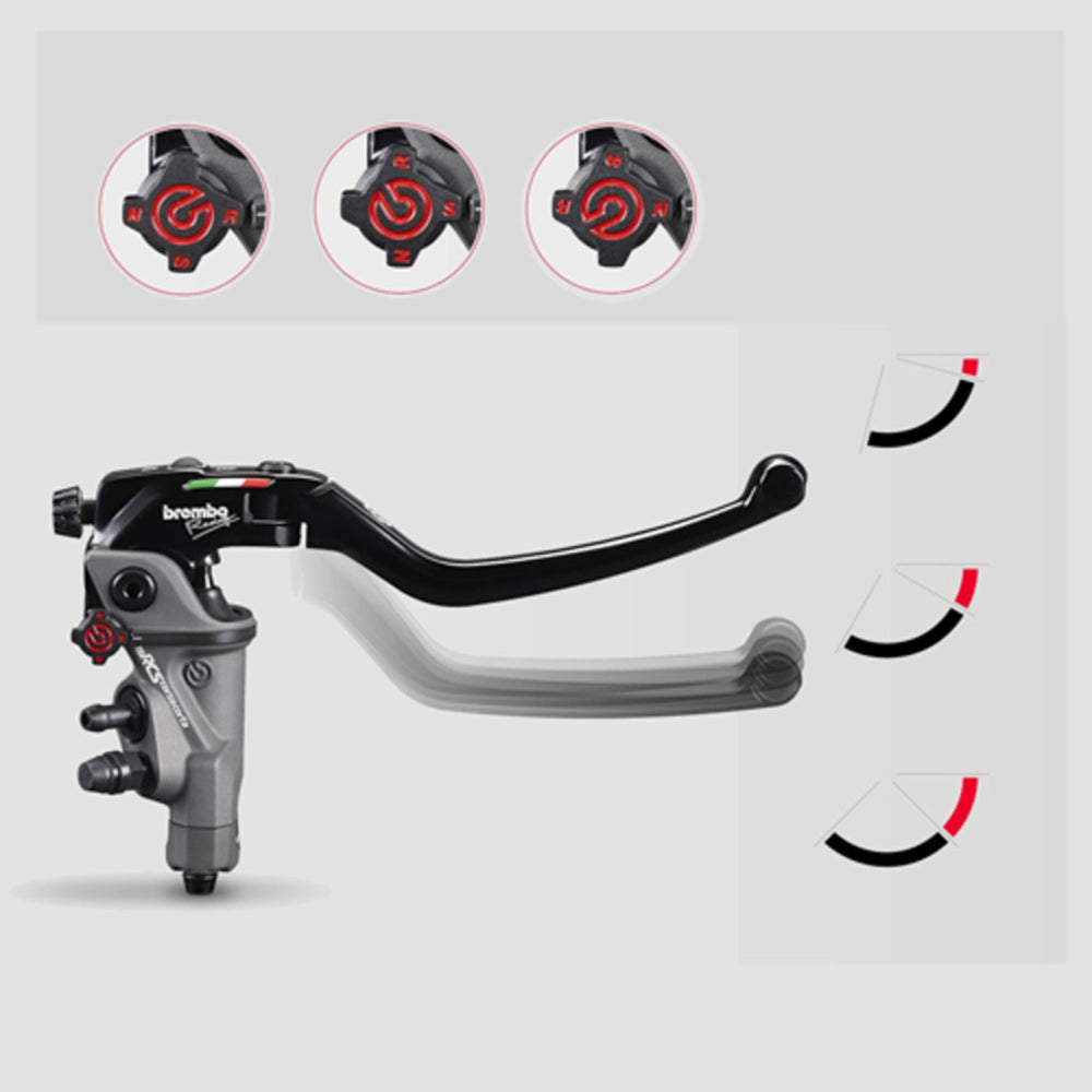CNC Racing Radial Brake Master Cylinder Brembo 19RCS Corsa Corta Fold-up Lever 18-20 Ratio -  Shop name
