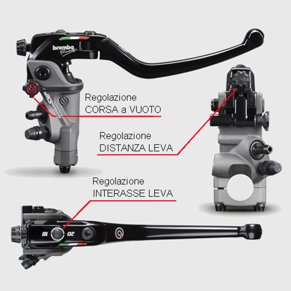 CNC Racing Radial Brake Master Cylinder Brembo 19RCS Corsa Corta Fold-up Lever 18-20 Ratio -  Shop name