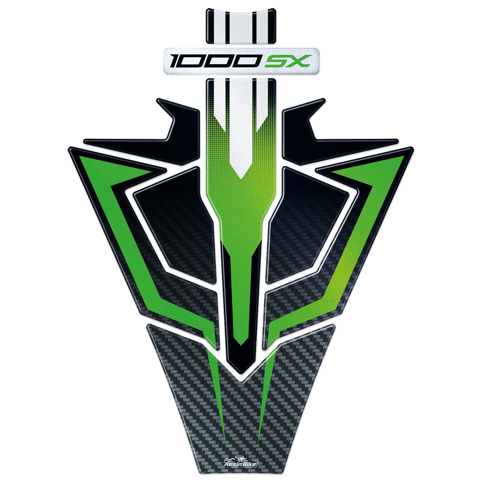 Resin Bike 3D Motorcycle Stickers - Tank Pad | Kawasaki Ninja 1000 SX/SX SE/Tourer 2021>2025 -   Pyramid Motorcycle Accessories