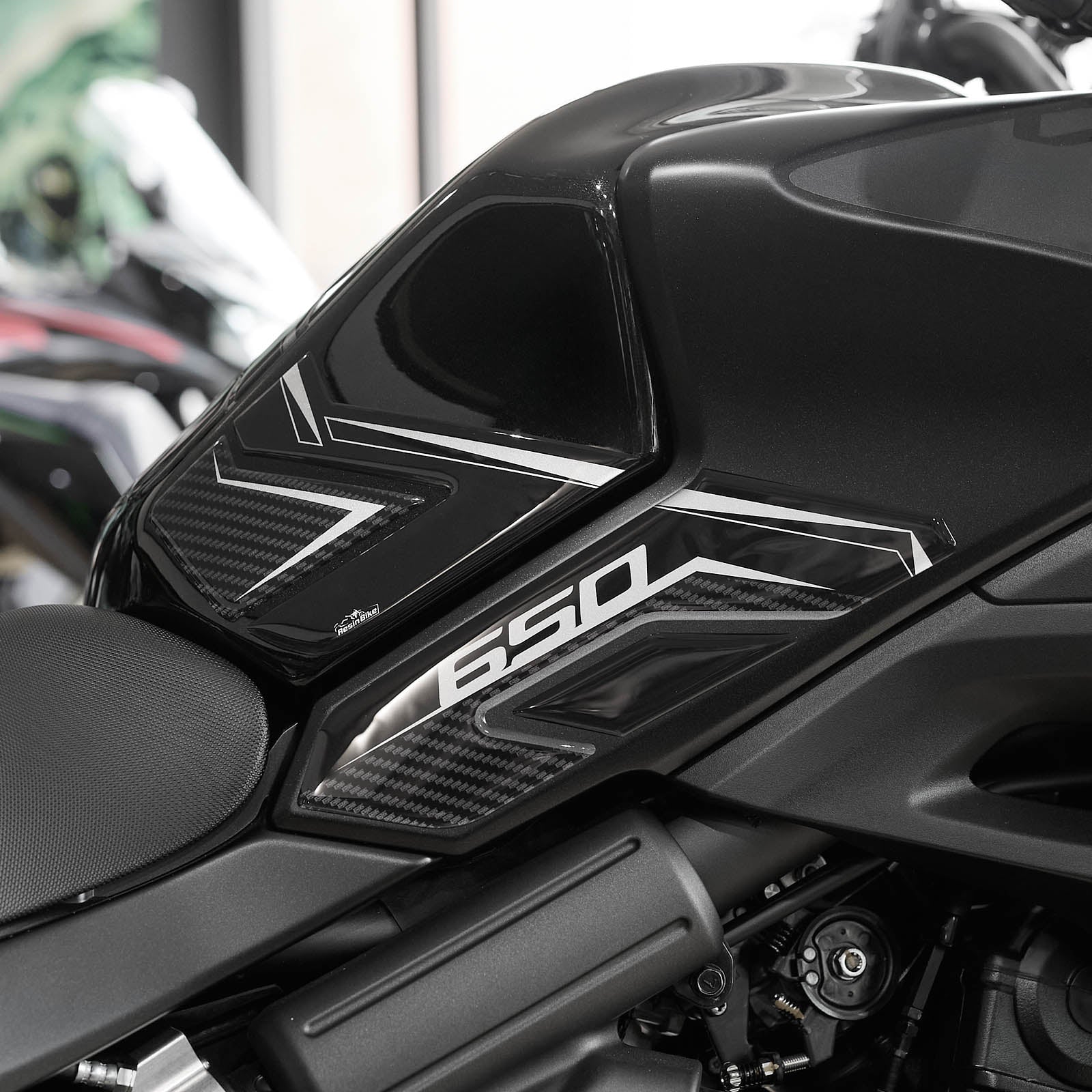 Resin Bike 3D Motorcycle Stickers - Tank Sides | Kawasaki Versys 650 2022>2026 -   Pyramid Motorcycle Accessories