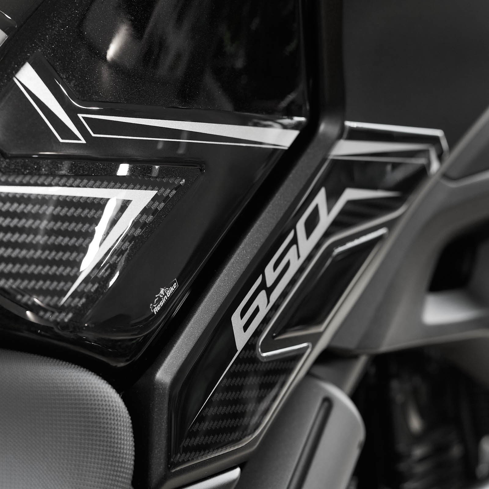 Resin Bike 3D Motorcycle Stickers - Tank Sides | Kawasaki Versys 650 2022>2026 -   Pyramid Motorcycle Accessories