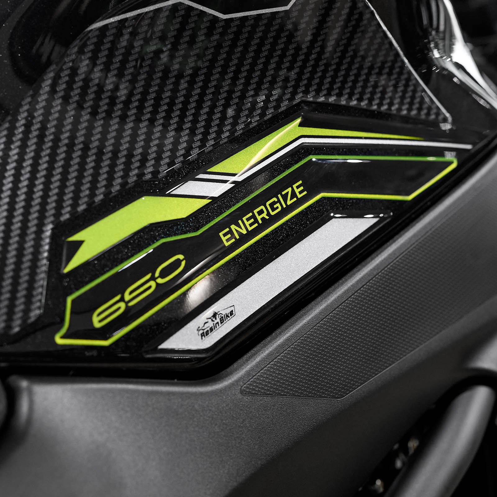 Resin Bike 3D Motorcycle Stickers - Tank Sides | Kawasaki Z 650 2020>2024 -   Pyramid Motorcycle Accessories