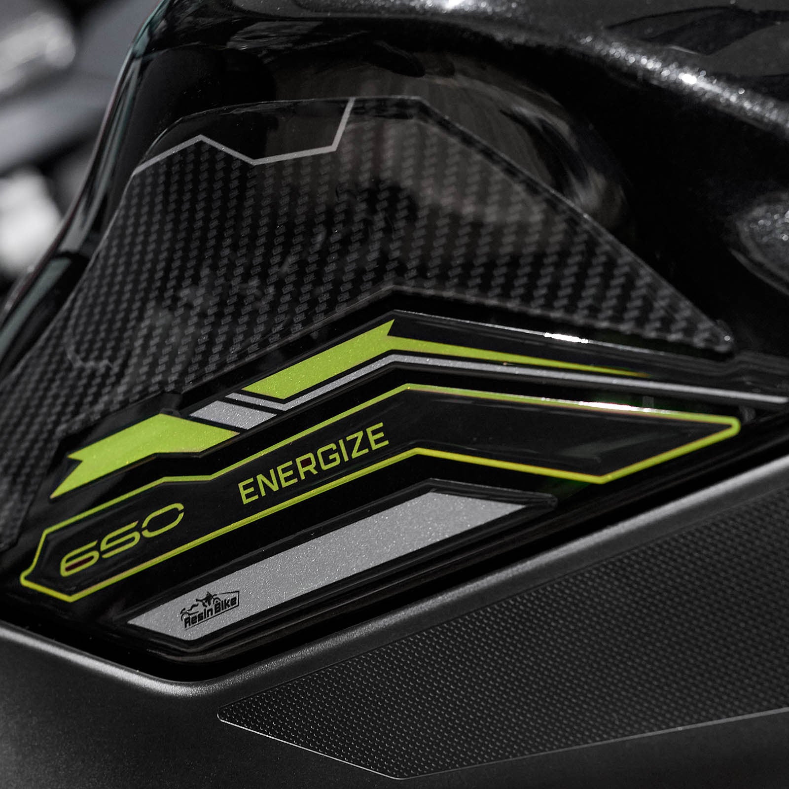 Resin Bike 3D Motorcycle Stickers - Tank Sides | Kawasaki Z 650 2020>2024 -   Pyramid Motorcycle Accessories
