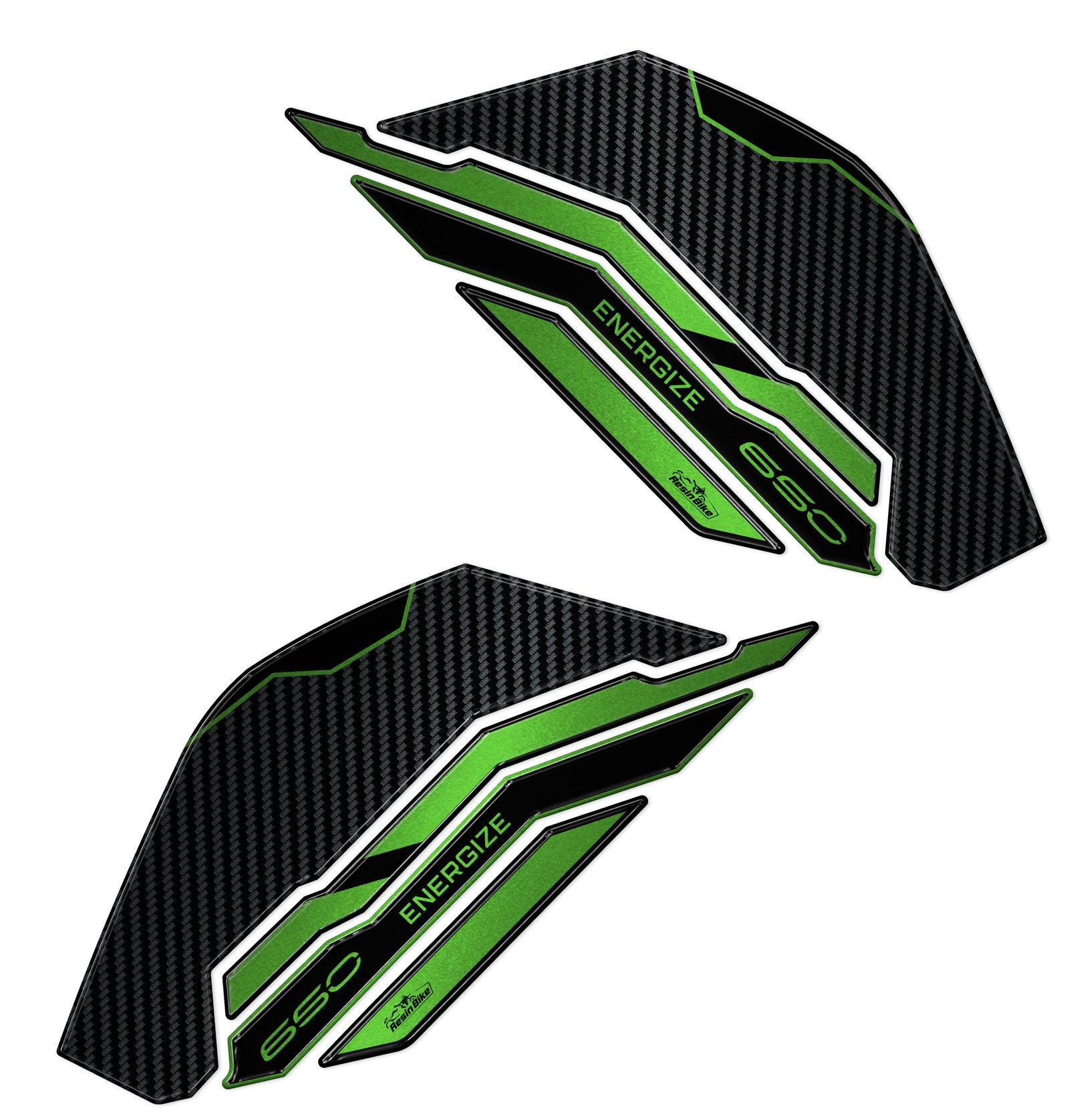 Resin Bike 3D Motorcycle Stickers - Tank Sides | Kawasaki Z 650 2020>2025 -   Pyramid Motorcycle Accessories