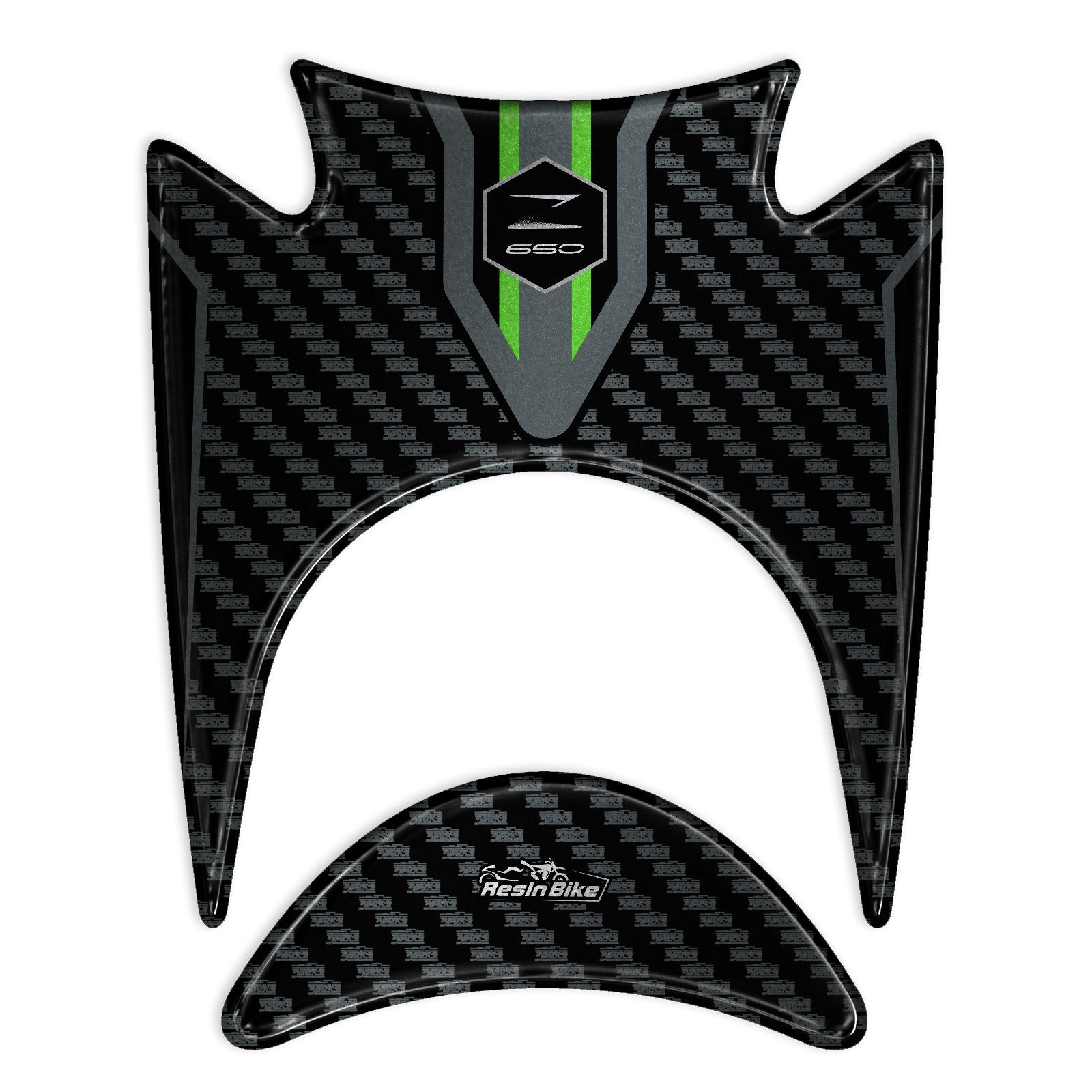 Resin Bike 3D Motorcycle Stickers - Key Area | Kawasaki Z 650 2020>2025 -   Pyramid Motorcycle Accessories
