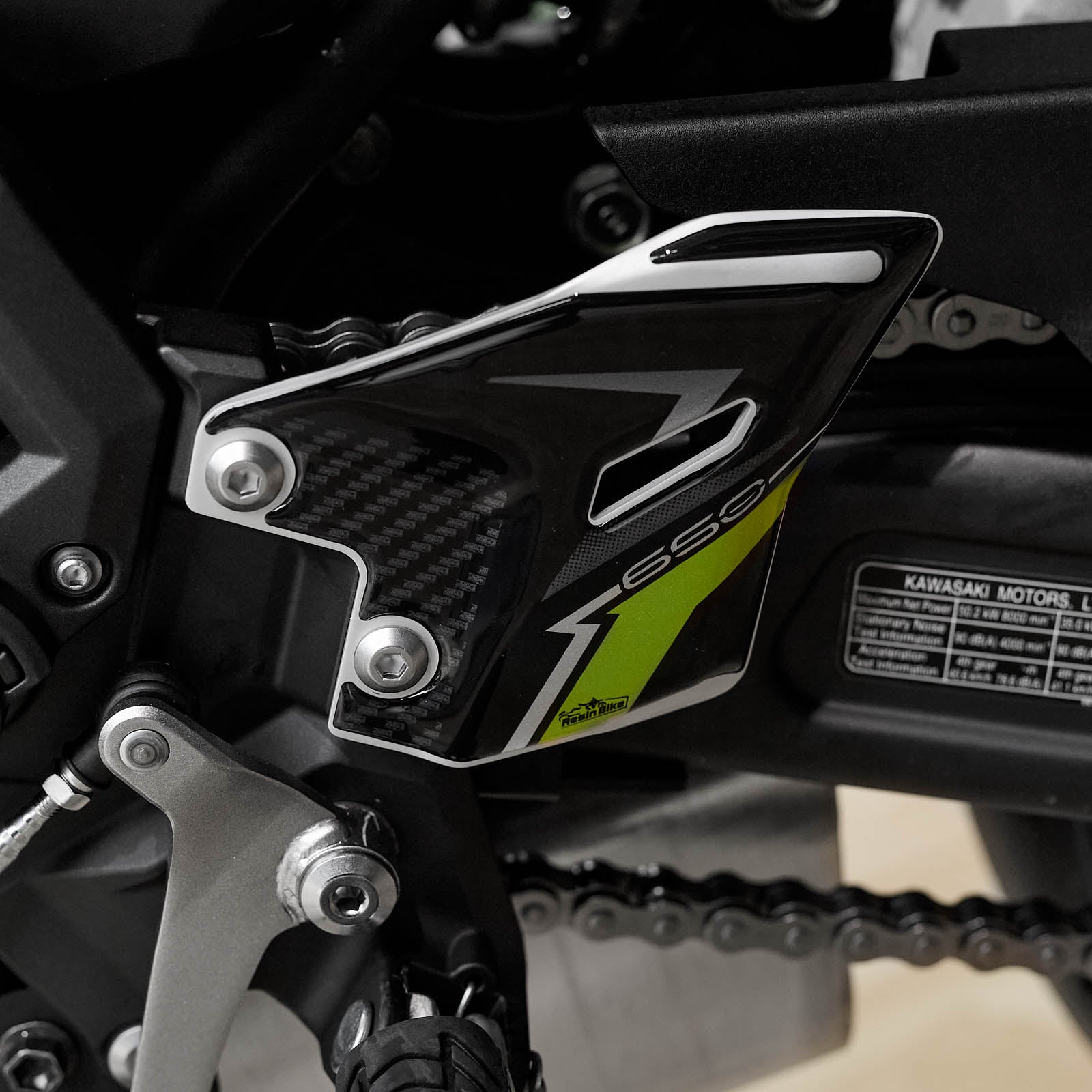 Resin Bike 3D Motorcycle Stickers - Full Kit | Kawasaki Z 650 2020>2024 -   Pyramid Motorcycle Accessories