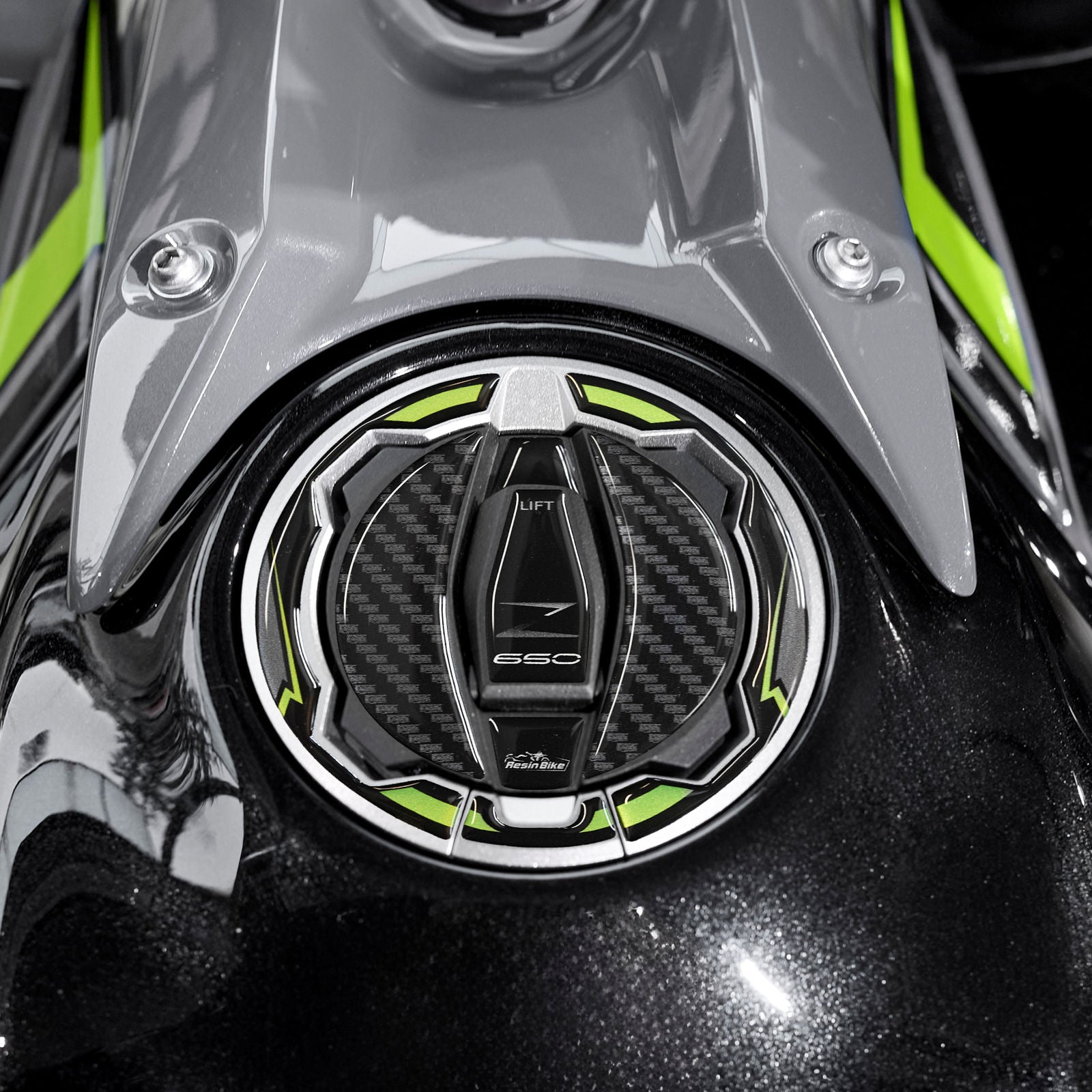 Resin Bike 3D Motorcycle Stickers - Full Kit | Kawasaki Z 650 2020>2024 -   Pyramid Motorcycle Accessories