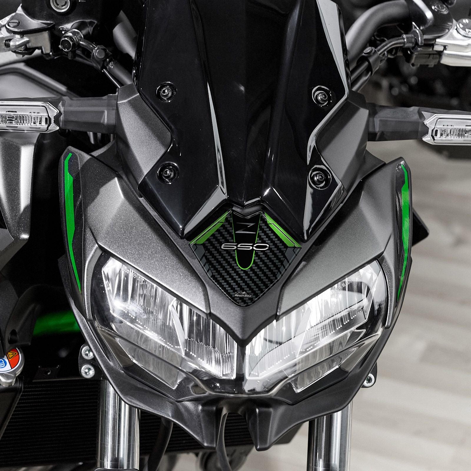 Resin Bike 3D Motorcycle Stickers - Tank Kit | Kawasaki Z 650 2020>2025 -   Pyramid Motorcycle Accessories