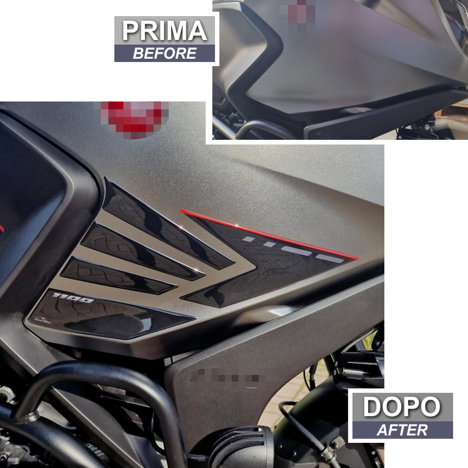 Resin Bike 3D Motorcycle Stickers - Side Panels | Honda NT 1100 2020>2024 -   Pyramid Motorcycle Accessories