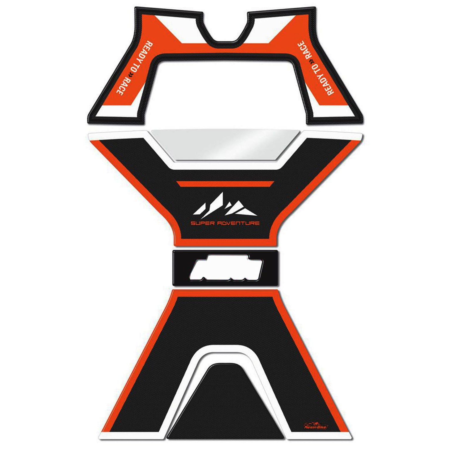 Resin Bike 3D Motorcycle Stickers - Panniers | KTM 1290 Super Adventure S 2015>2020 RB-B382L349 -   Pyramid Motorcycle Accessories