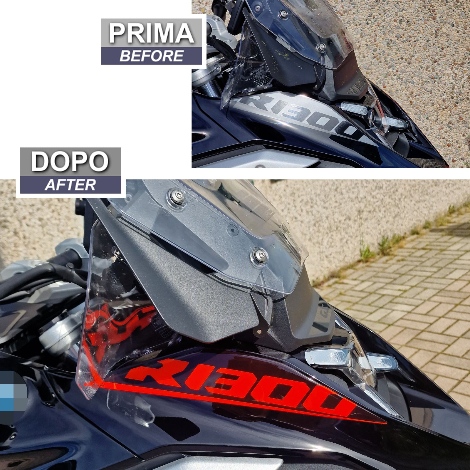 Resin Bike 3D Motorcycle Stickers - Beak | BMW R 1300 GS 2023>2026 RB-1000710800005 -   Pyramid Motorcycle Accessories