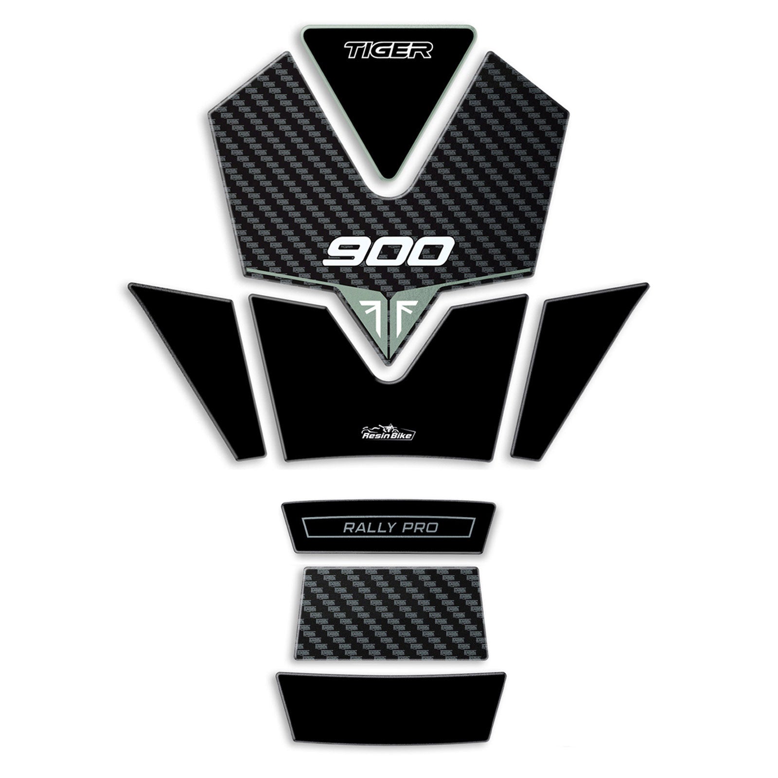 Resin Bike 3D Motorcycle Stickers - Tank Pad | Triumph Tiger 900 Rally Pro 2024>2025 -   Pyramid Motorcycle Accessories