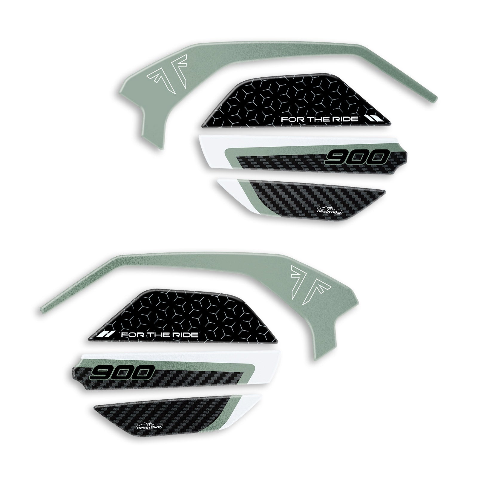 Resin Bike 3D Motorcycle Stickers - Handguards | Triumph Tiger 900 Rally Pro 2024>2025 -   Pyramid Motorcycle Accessories