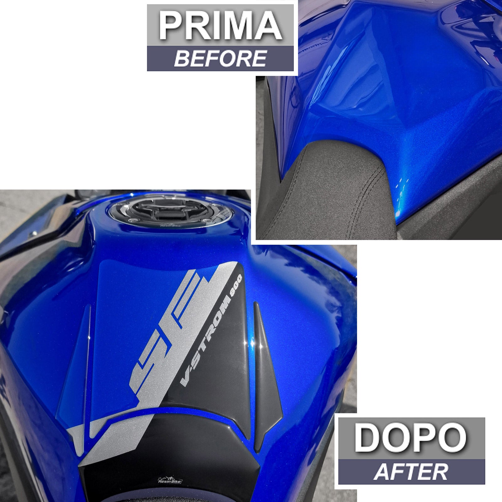 Resin Bike 3D Motorcycle Stickers - Tank Pad | Suzuki V-Strom 800SE 2023>2024 RB-1000712700006 -   Pyramid Motorcycle Accessories