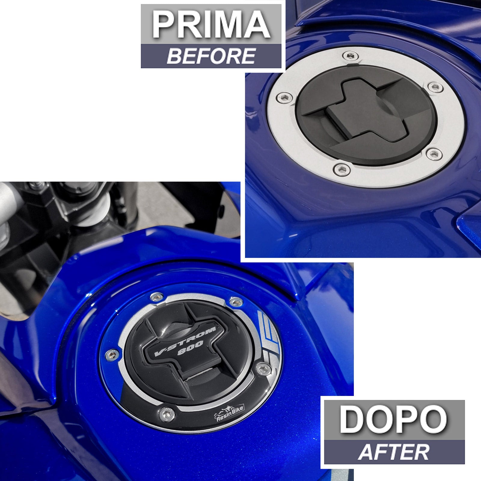 Resin Bike 3D Motorcycle Stickers - Fuel Cap | Suzuki V-Strom 800SE 2023>2024 RB-1000713200000 -   Pyramid Motorcycle Accessories
