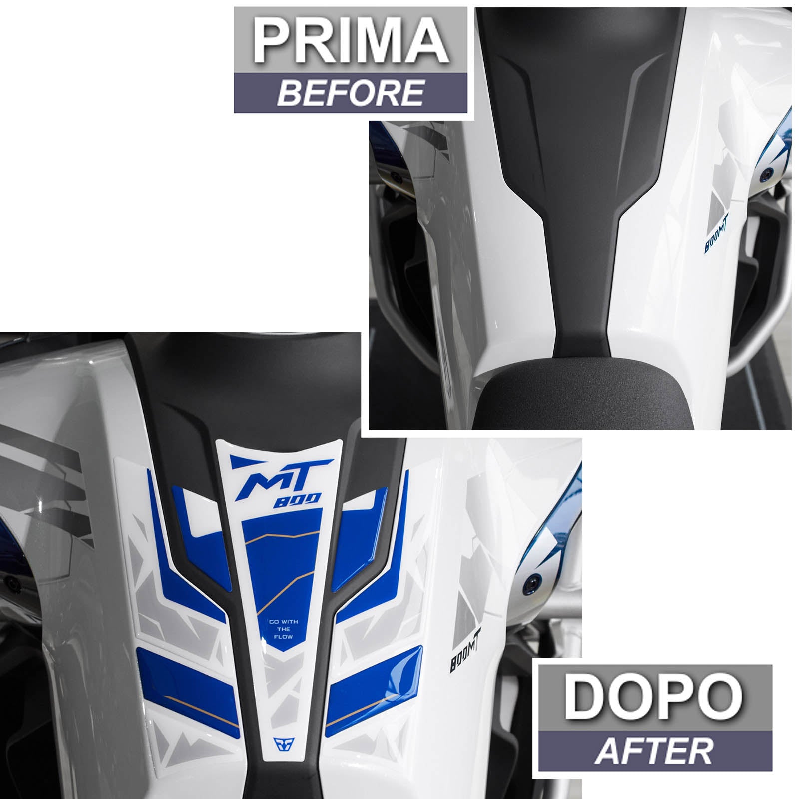 Resin Bike 3D Motorcycle Stickers - Tank Pad | CFMoto 800MT Explore 2023>2025 -   Pyramid Motorcycle Accessories