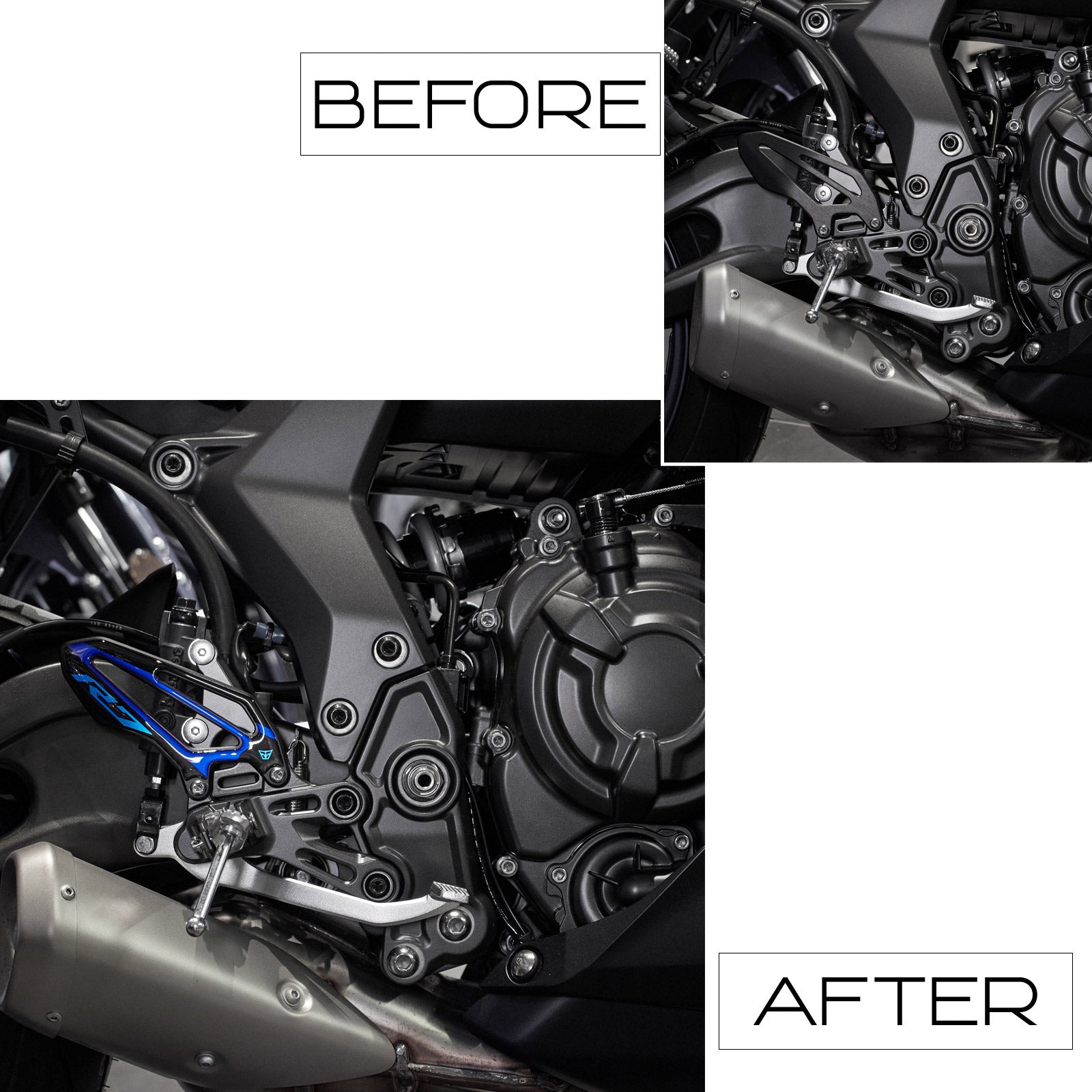 Resin Bike 3D Motorcycle Stickers - Heel Pads | Yamaha YZF-R7 2021>2025 RB-1000716200007 -   Pyramid Motorcycle Accessories