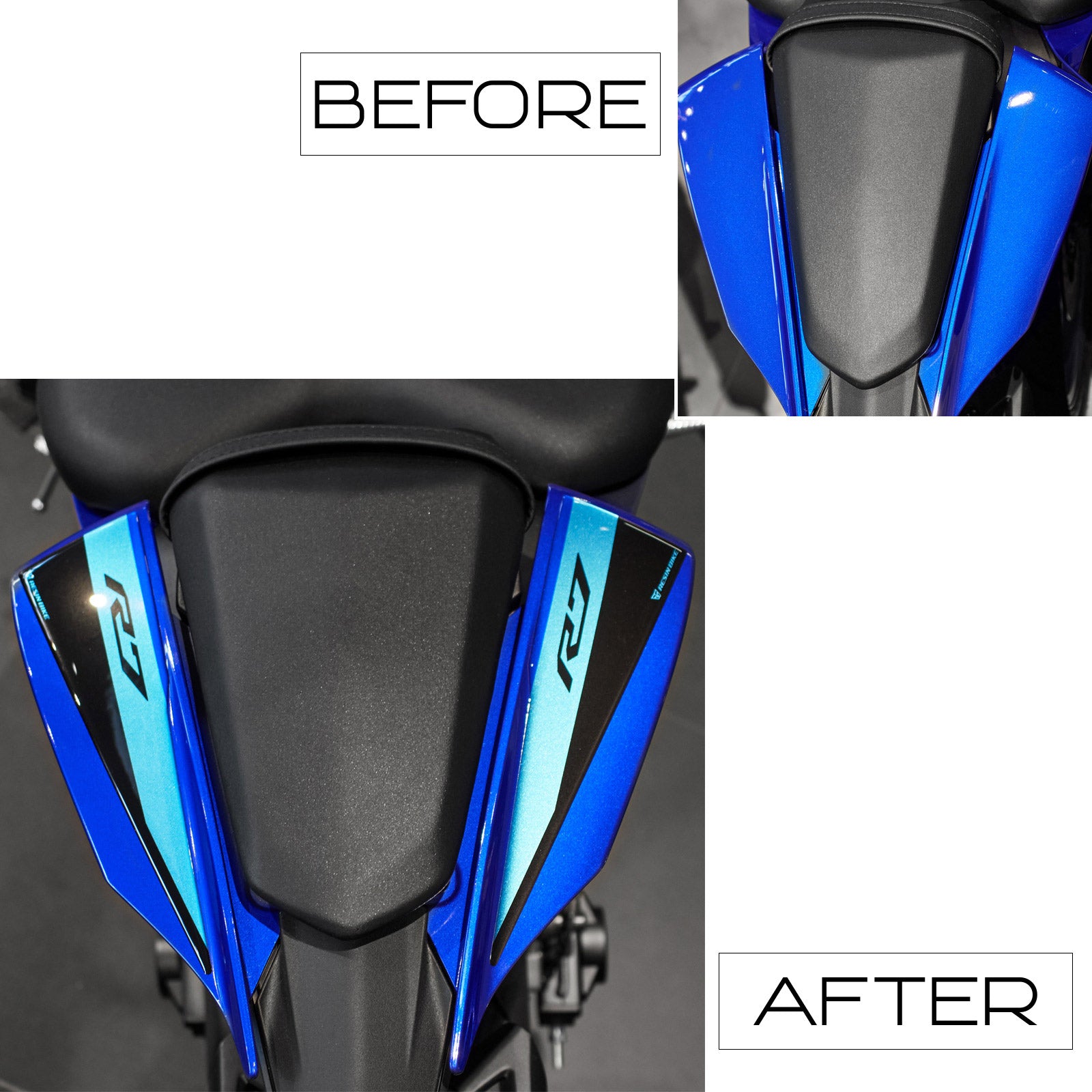 Resin Bike 3D Motorcycle Stickers - Tail Section | Yamaha YZF-R7 2021>2025 -   Pyramid Motorcycle Accessories