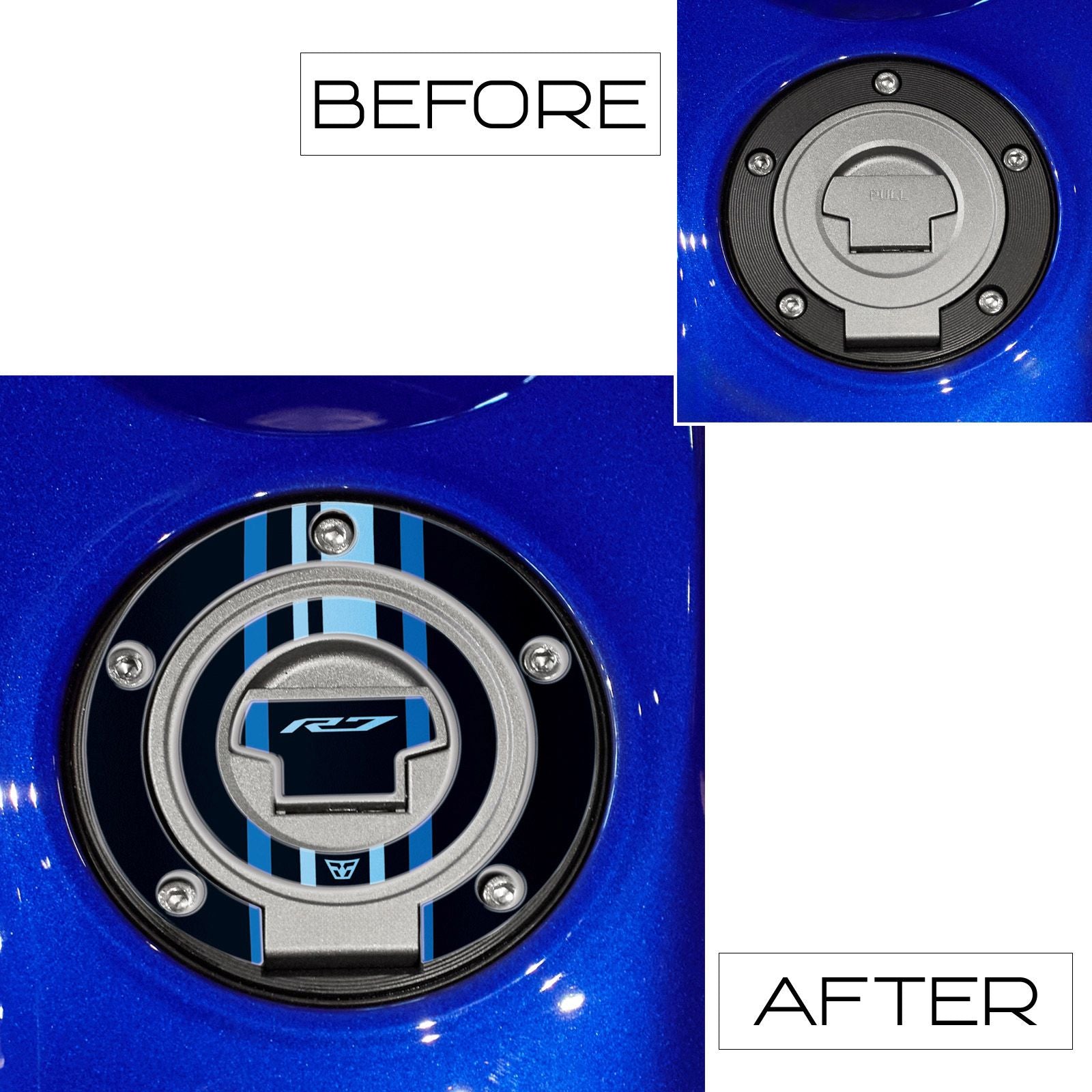 Resin Bike 3D Motorcycle Stickers - Fuel Cap | Yamaha YZF-R7 2021>2025 RB-1000715900007 -   Pyramid Motorcycle Accessories