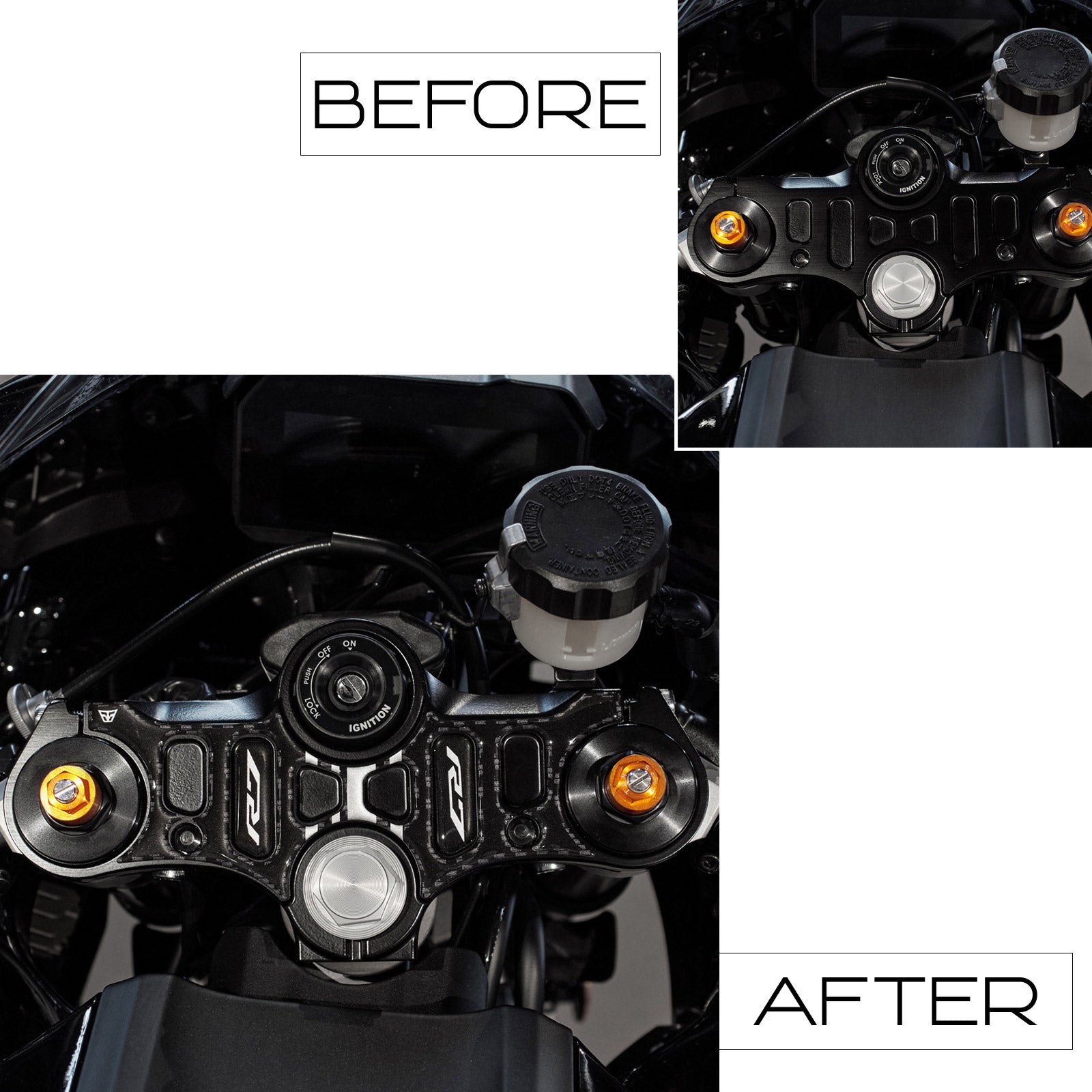 Resin Bike 3D Motorcycle Stickers - Top Yoke | Yamaha YZF-R7 2021>2025 RB-1000716900006 -   Pyramid Motorcycle Accessories