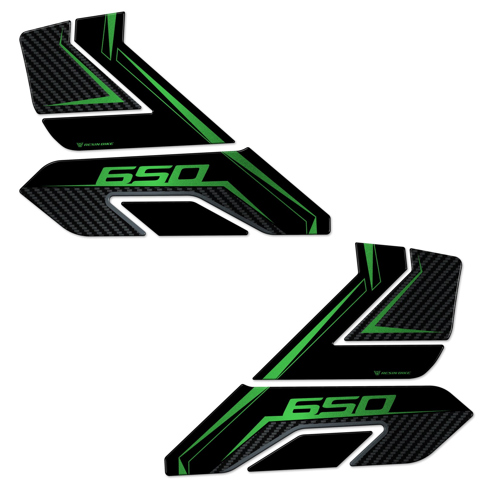 Resin Bike 3D Motorcycle Stickers - Tank Sides | Kawasaki Versys 650 2022>2025 -   Pyramid Motorcycle Accessories