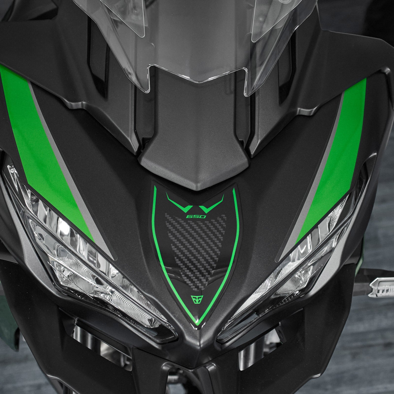 Resin Bike 3D Motorcycle Stickers - Windshield | Kawasaki Versys 650 2022>2026 -   Pyramid Motorcycle Accessories