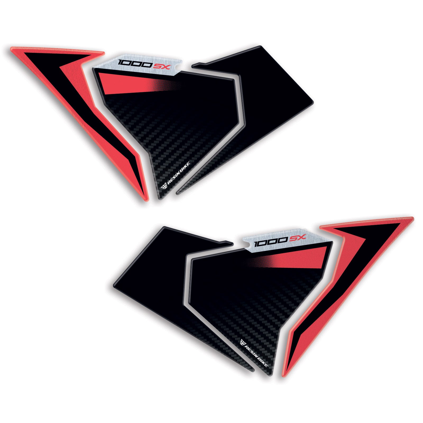 Resin Bike 3D Motorcycle Stickers - Tank Sides | Kawasaki Ninja 1000 SX / SX SE / Tourer 2021>2024 -   Pyramid Motorcycle Accessories