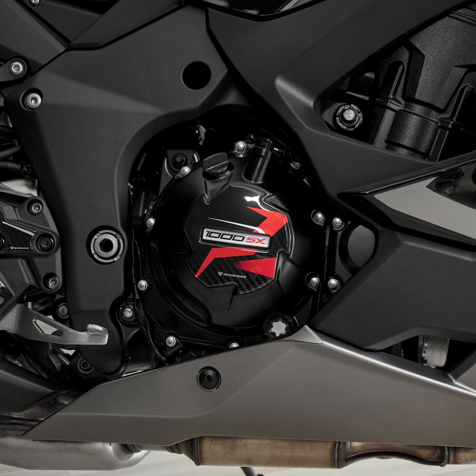 Resin Bike 3D Motorcycle Stickers - Variator Cover | Kawasaki Ninja 1000 SX 2021>2024 -   Pyramid Motorcycle Accessories